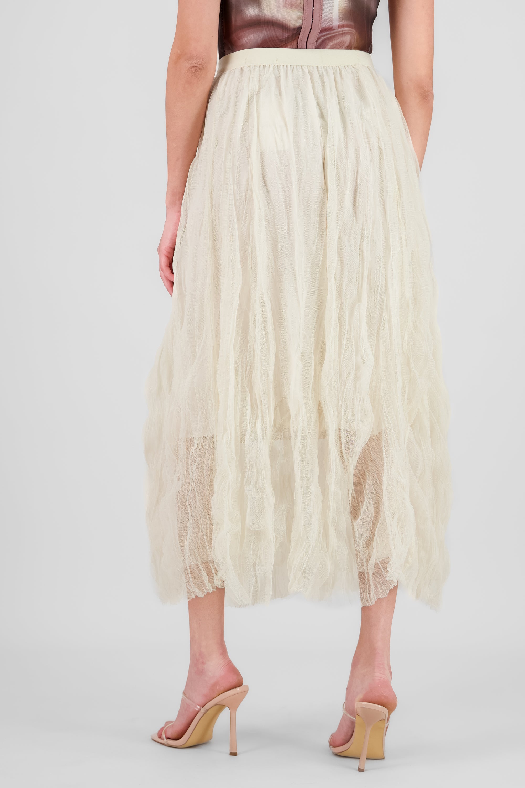 Textured Maxi Skirt IVORY