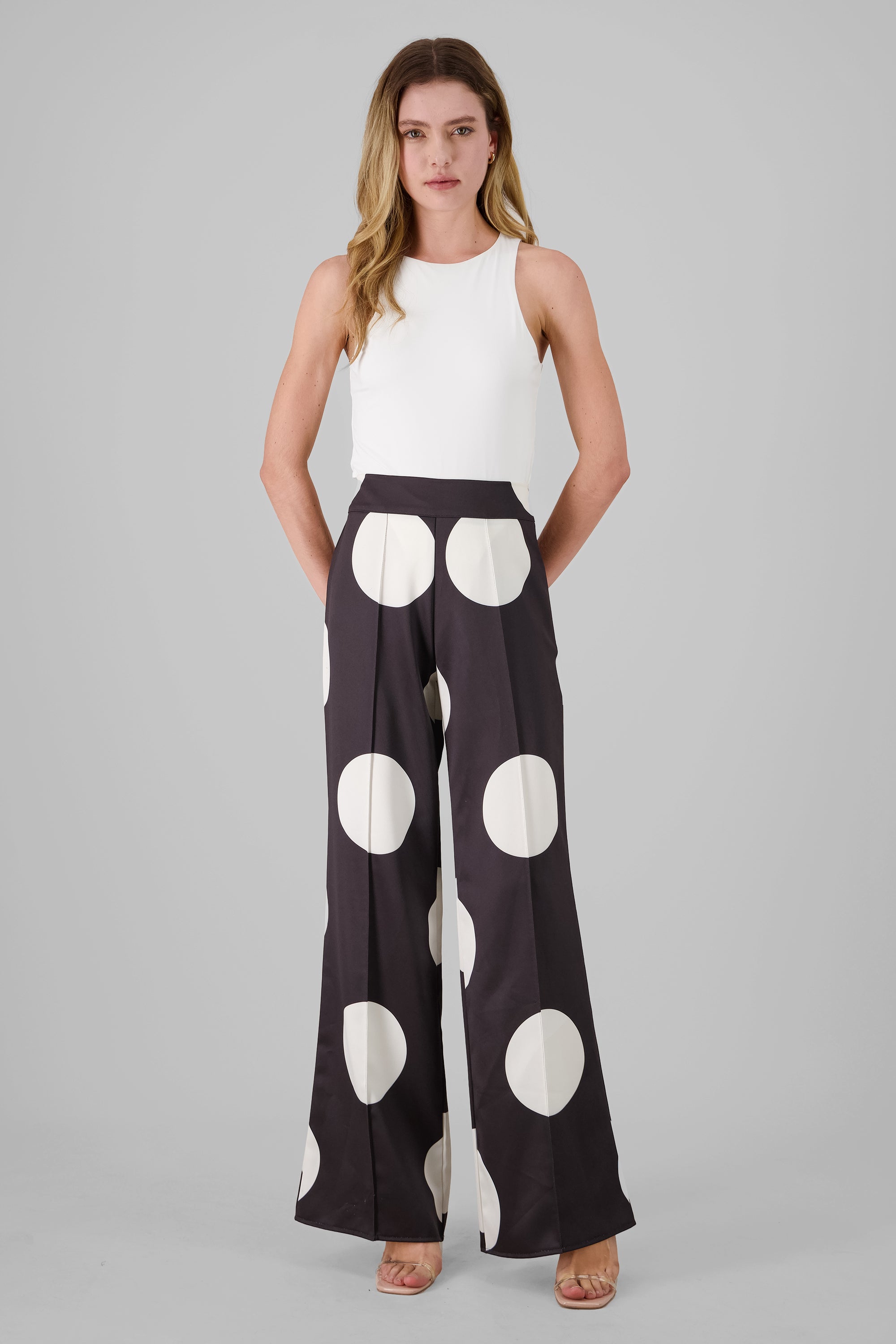 Satin Polka Dot Pants BLACK COMBO