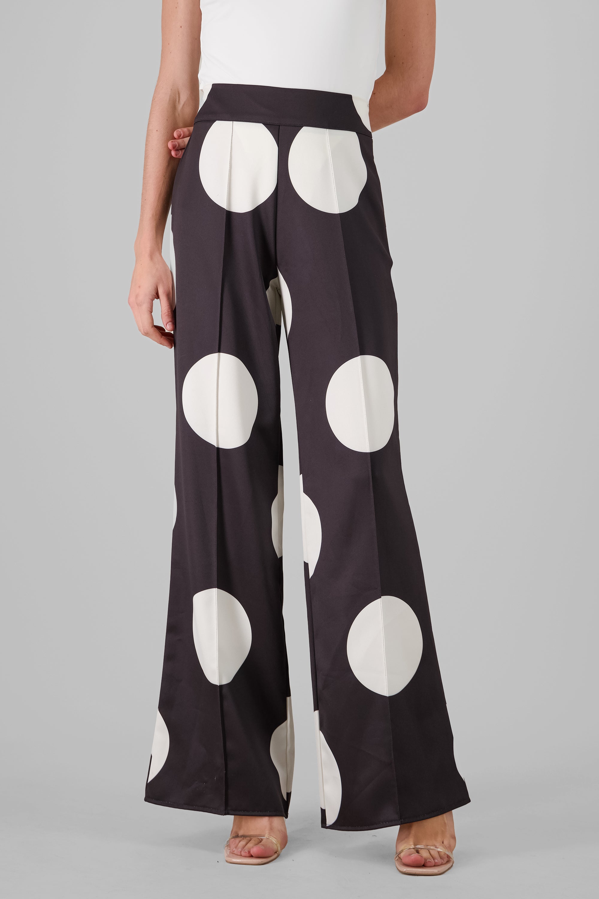 Satin Polka Dot Pants BLACK COMBO