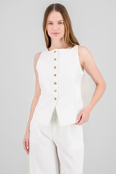 Long Solid Vest IVORY