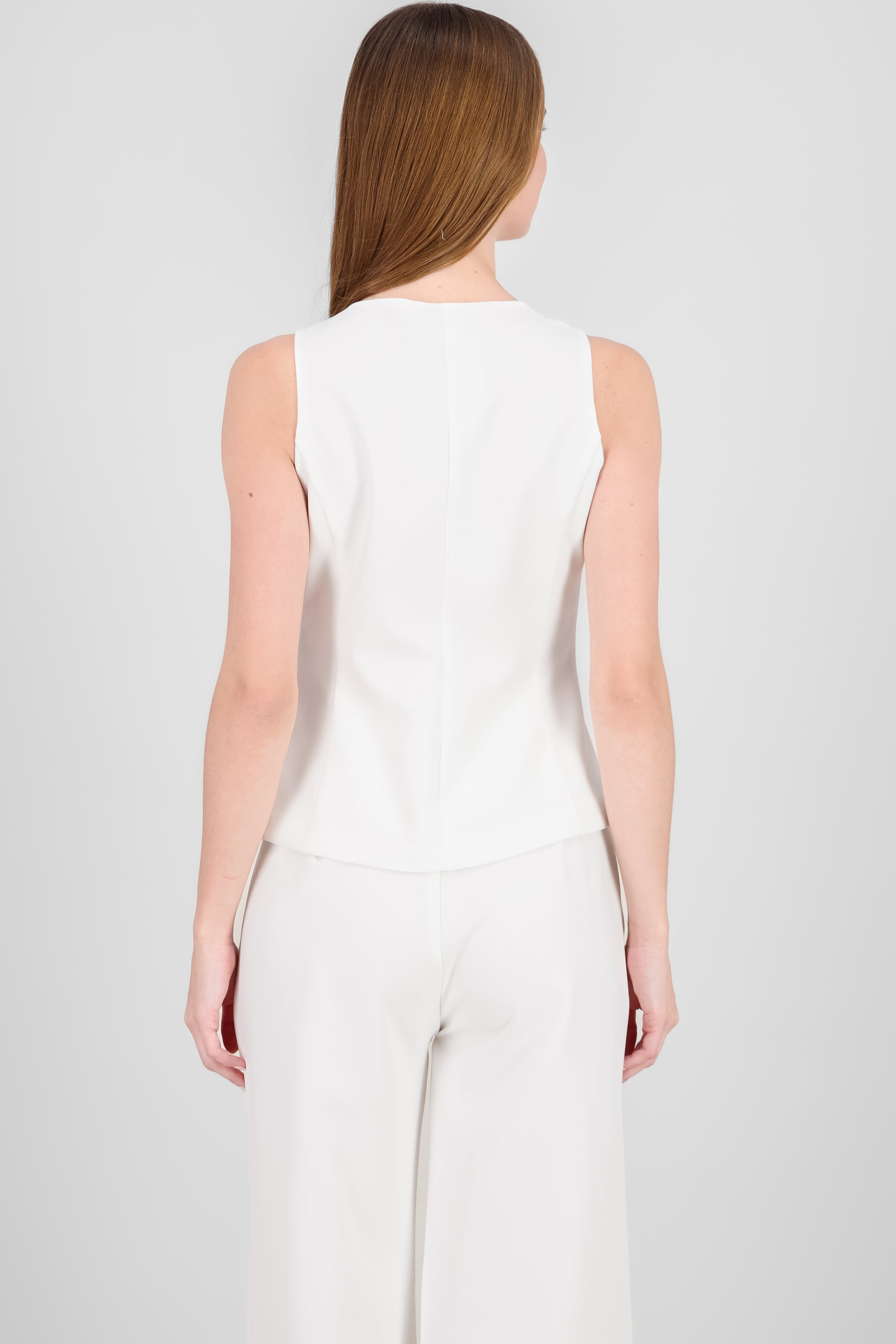 Long Solid Vest IVORY