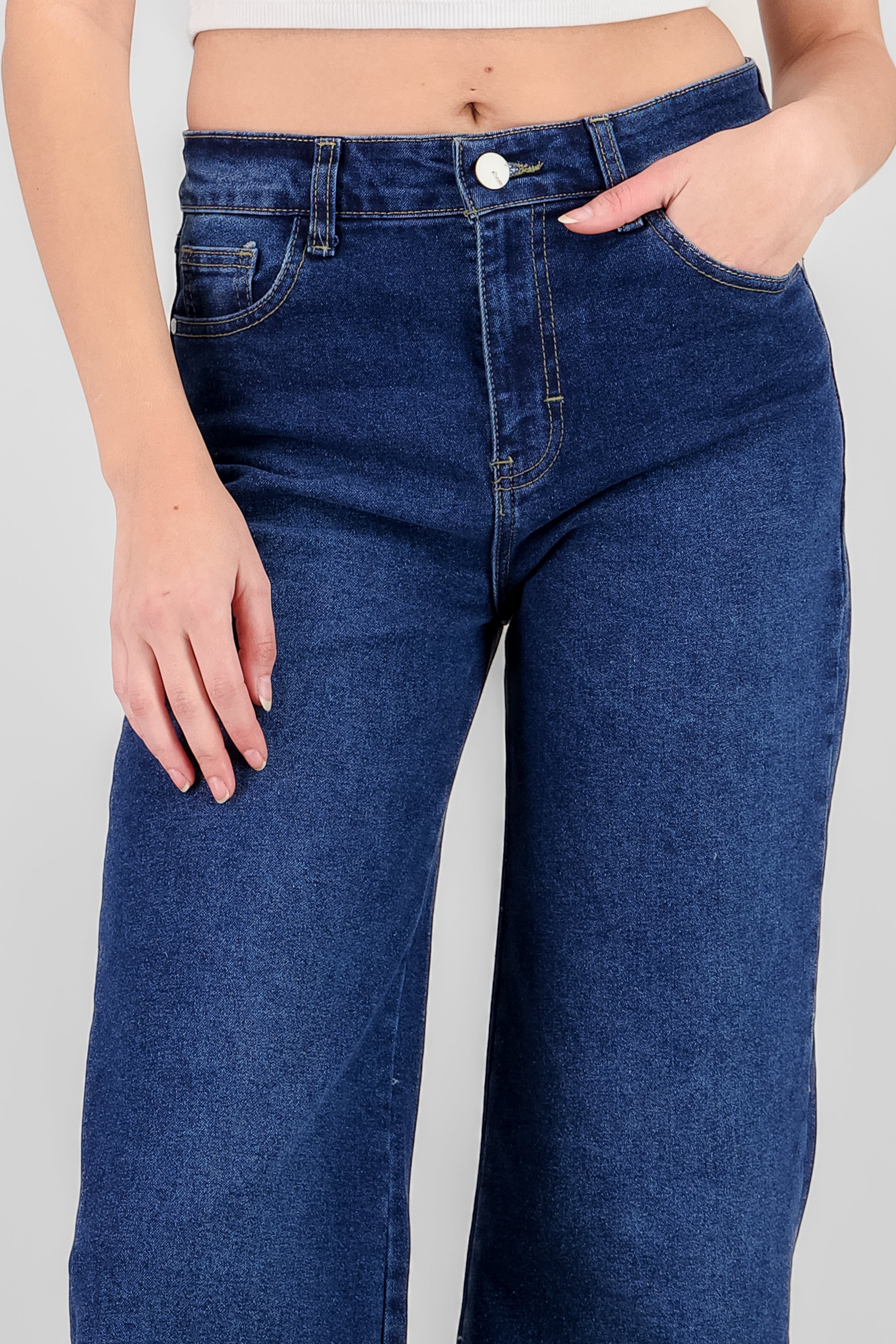 Basic Straight Jeans DARK WASH