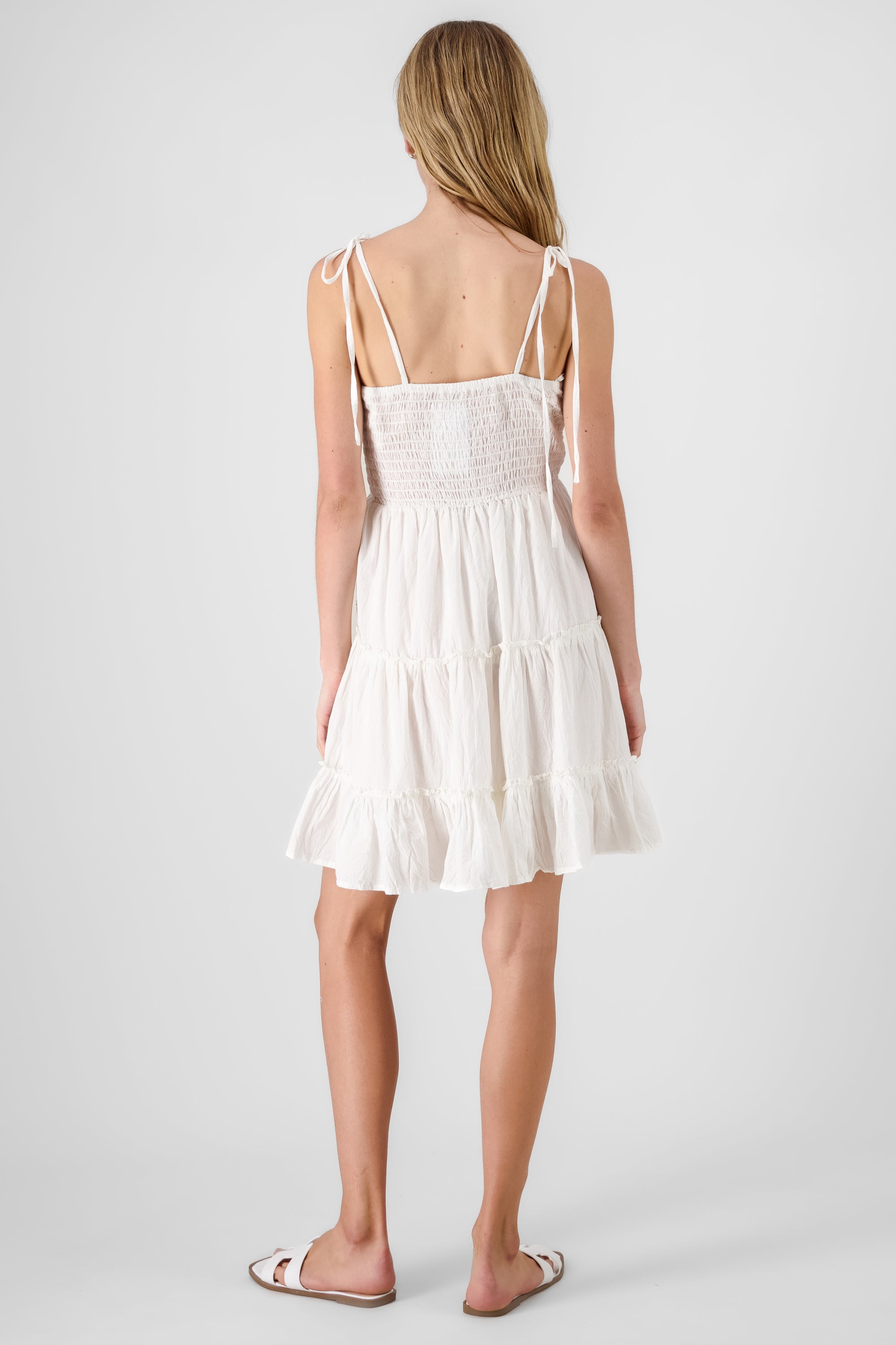 Eyelet Mini Dress WHITE