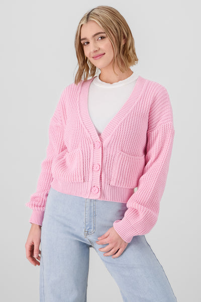 Cropped Cardigan PASTEL PINK