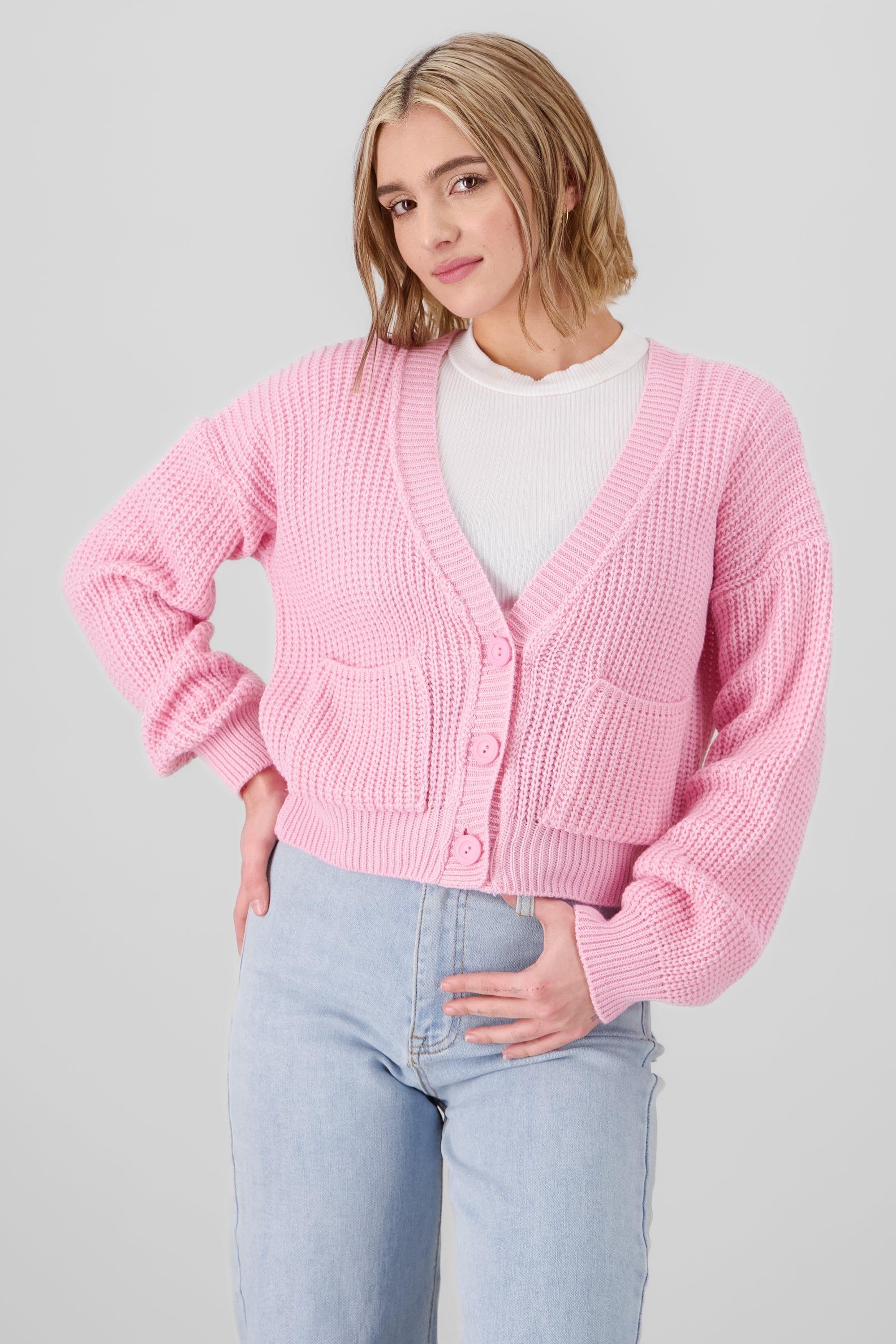 Cropped Cardigan PASTEL PINK