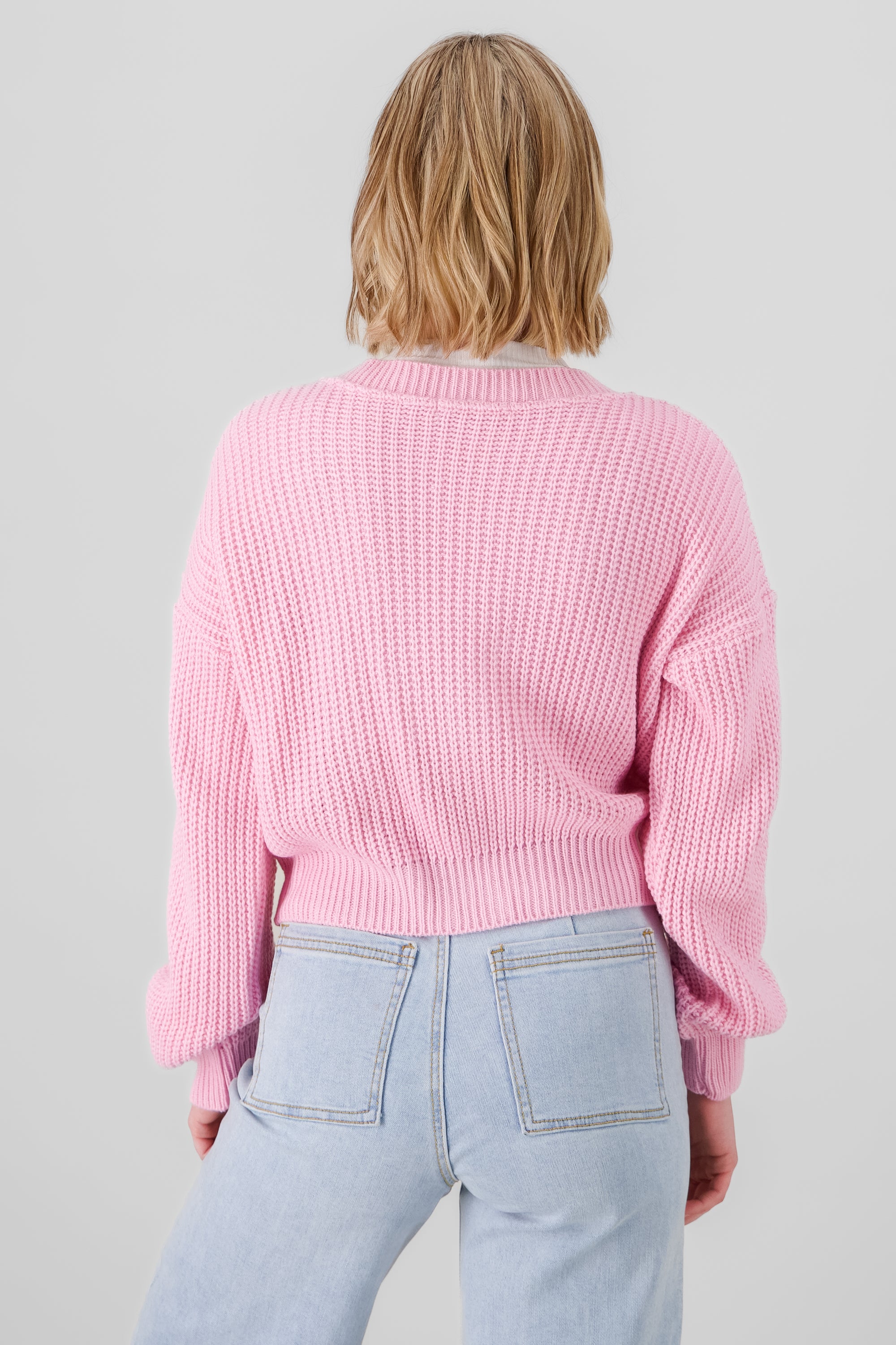 Cropped Cardigan PASTEL PINK