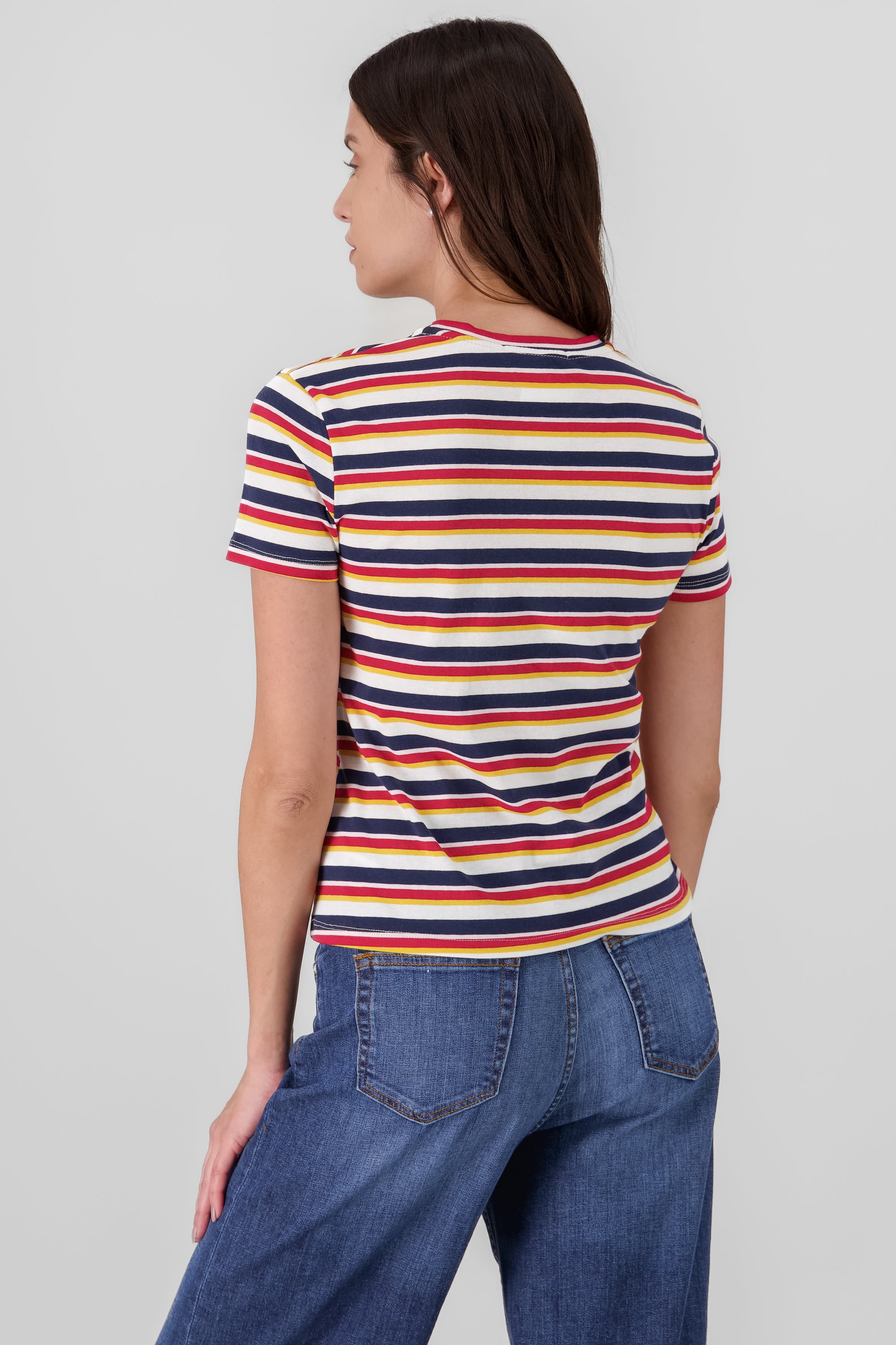 Short Sleeve Striped T Shirt MULTICOLOR