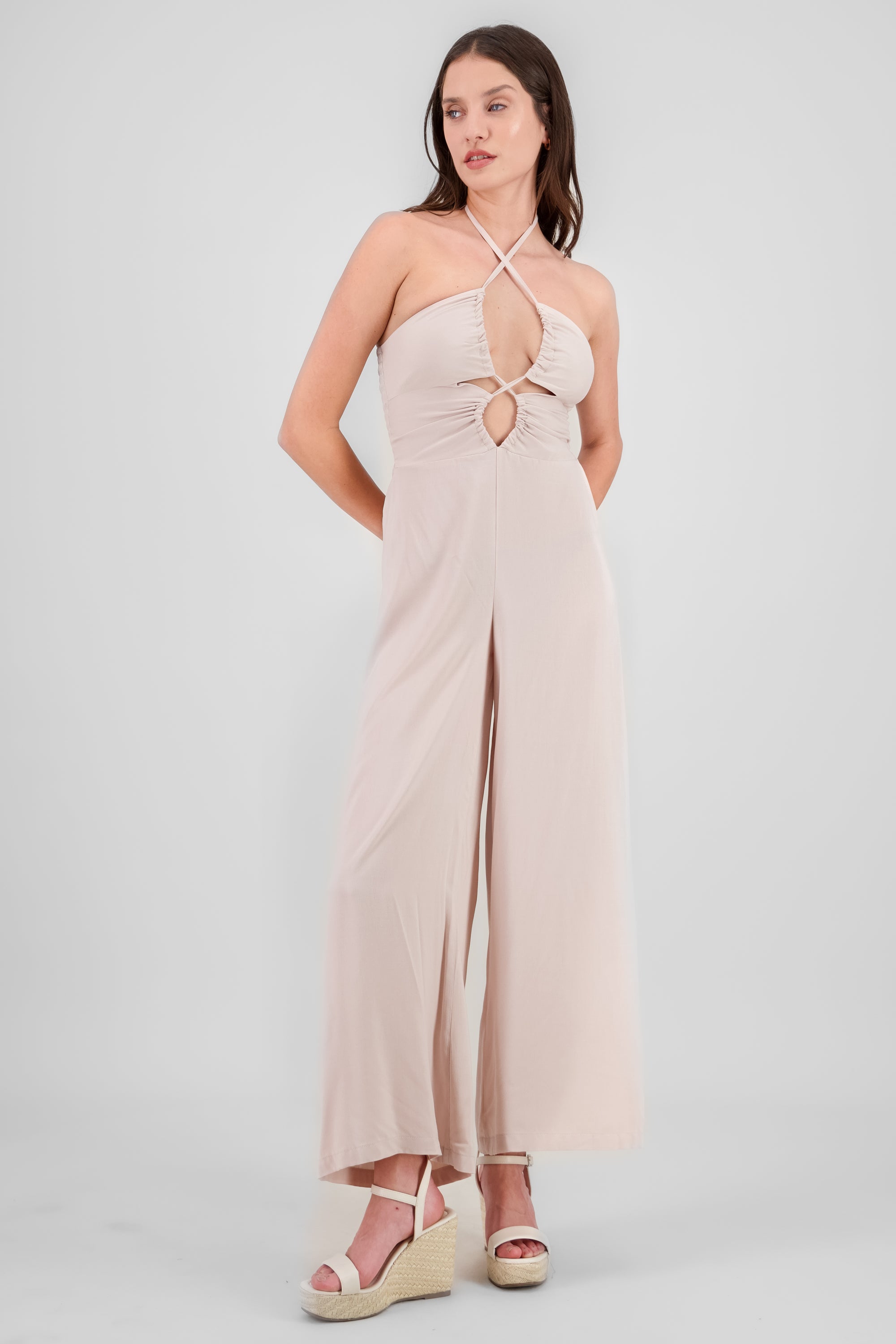 Cutout Jumpsuit SAND