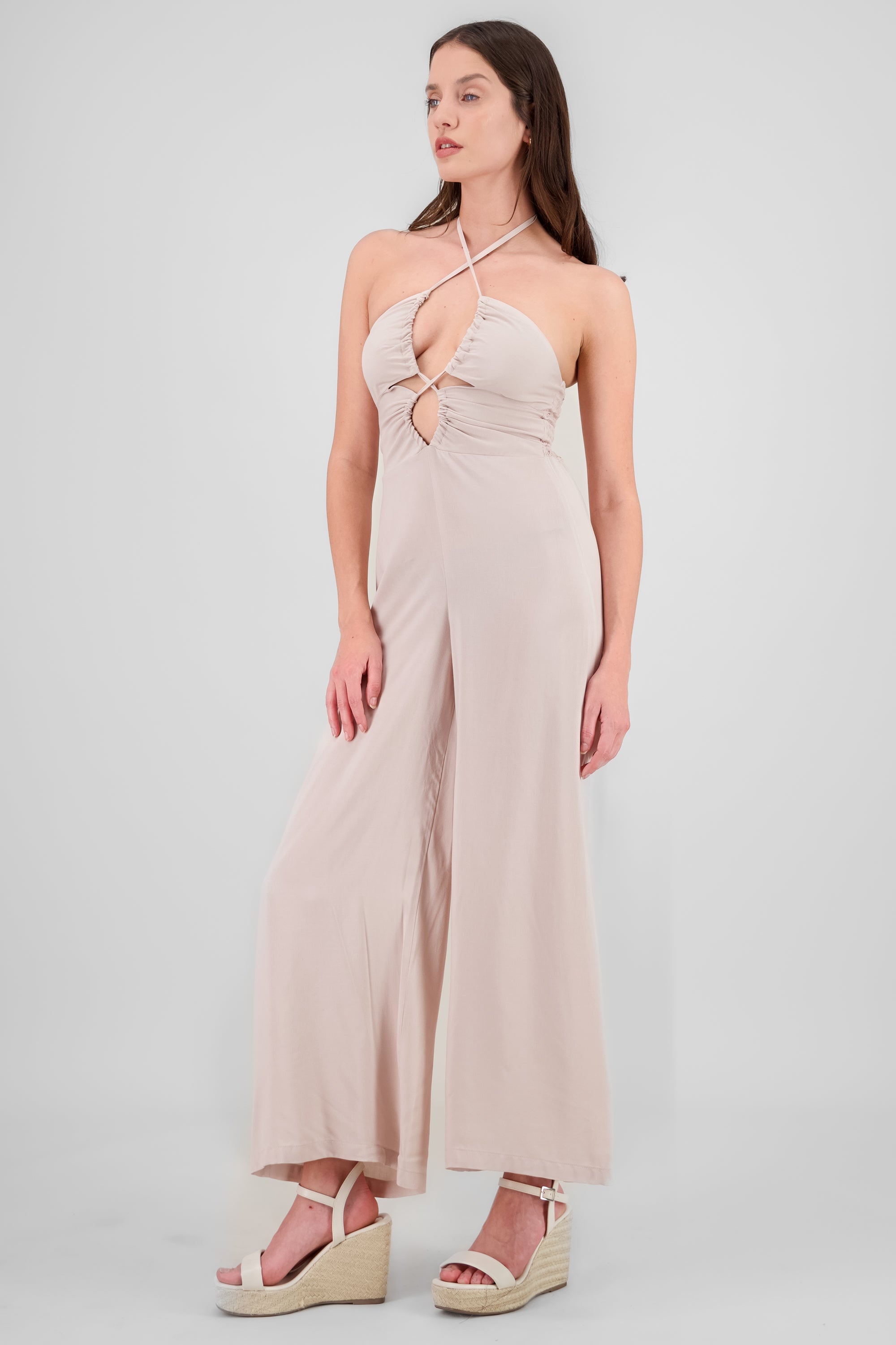 Cutout Jumpsuit SAND