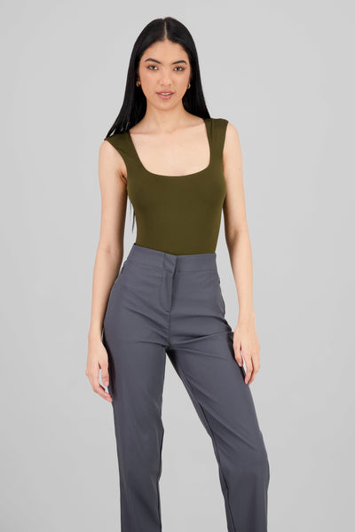 Sleeveless Bodysuit OLIVE