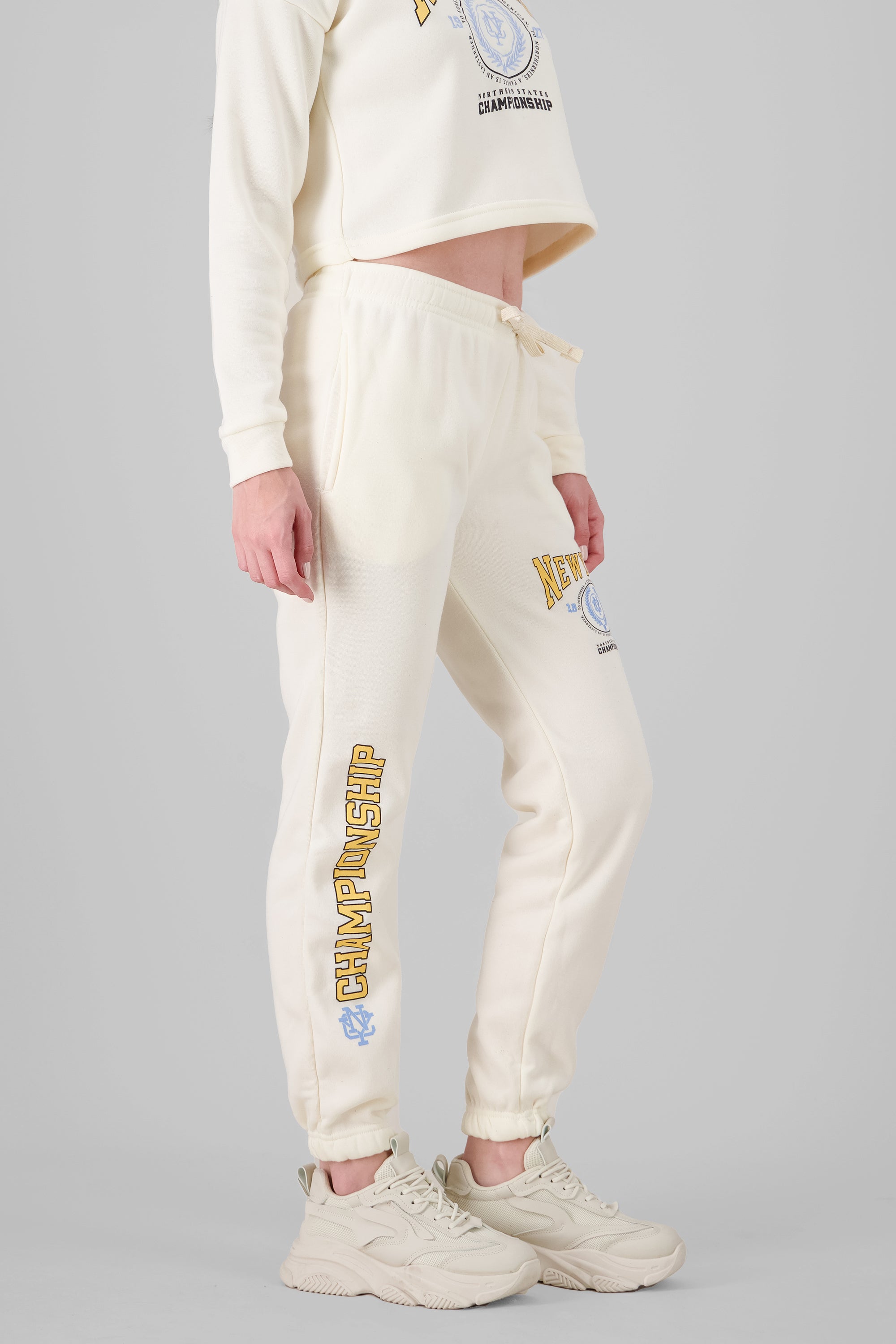 NY Printed Joggers CREAM