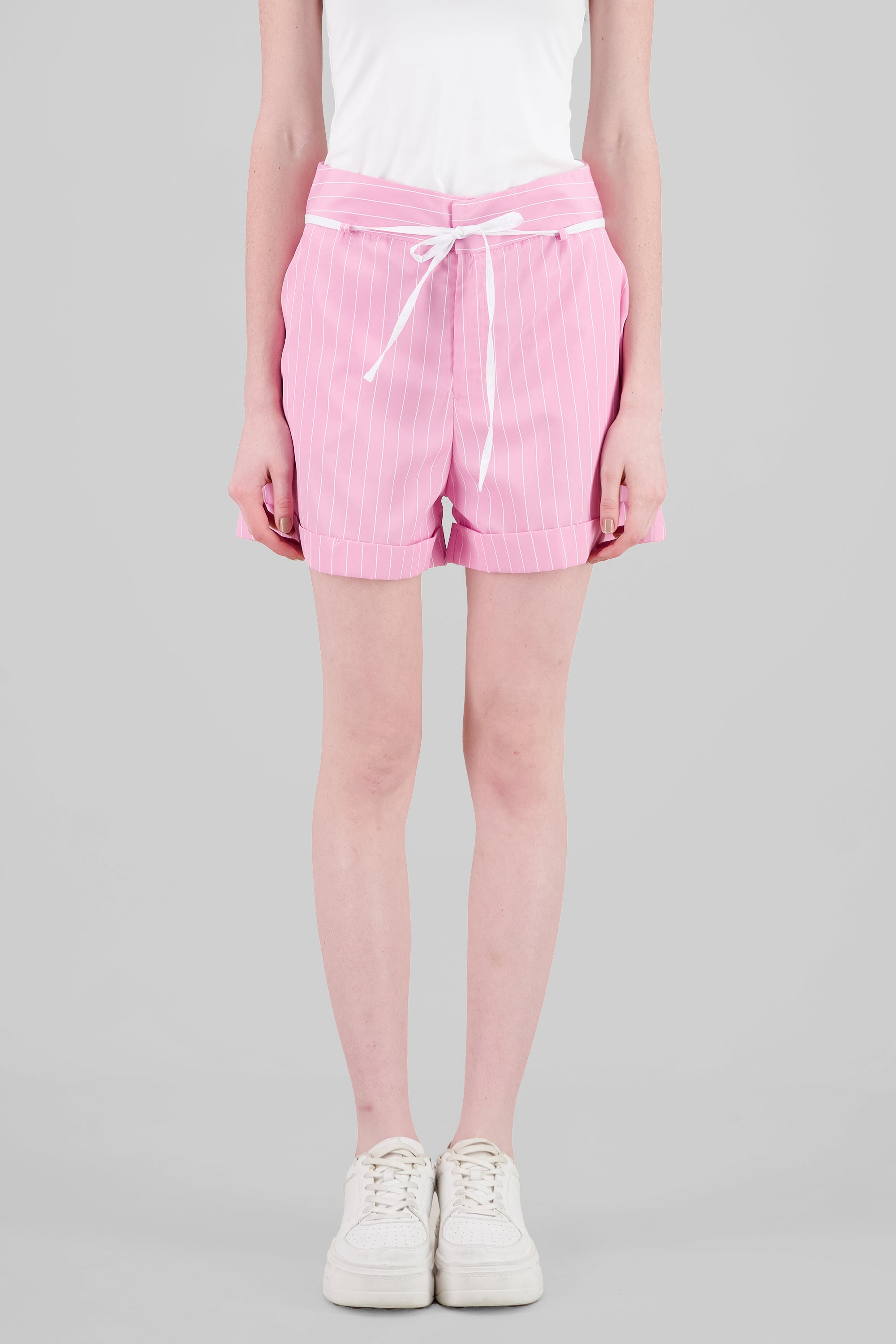 Striped Shorts with Bow detail PINK COMBO