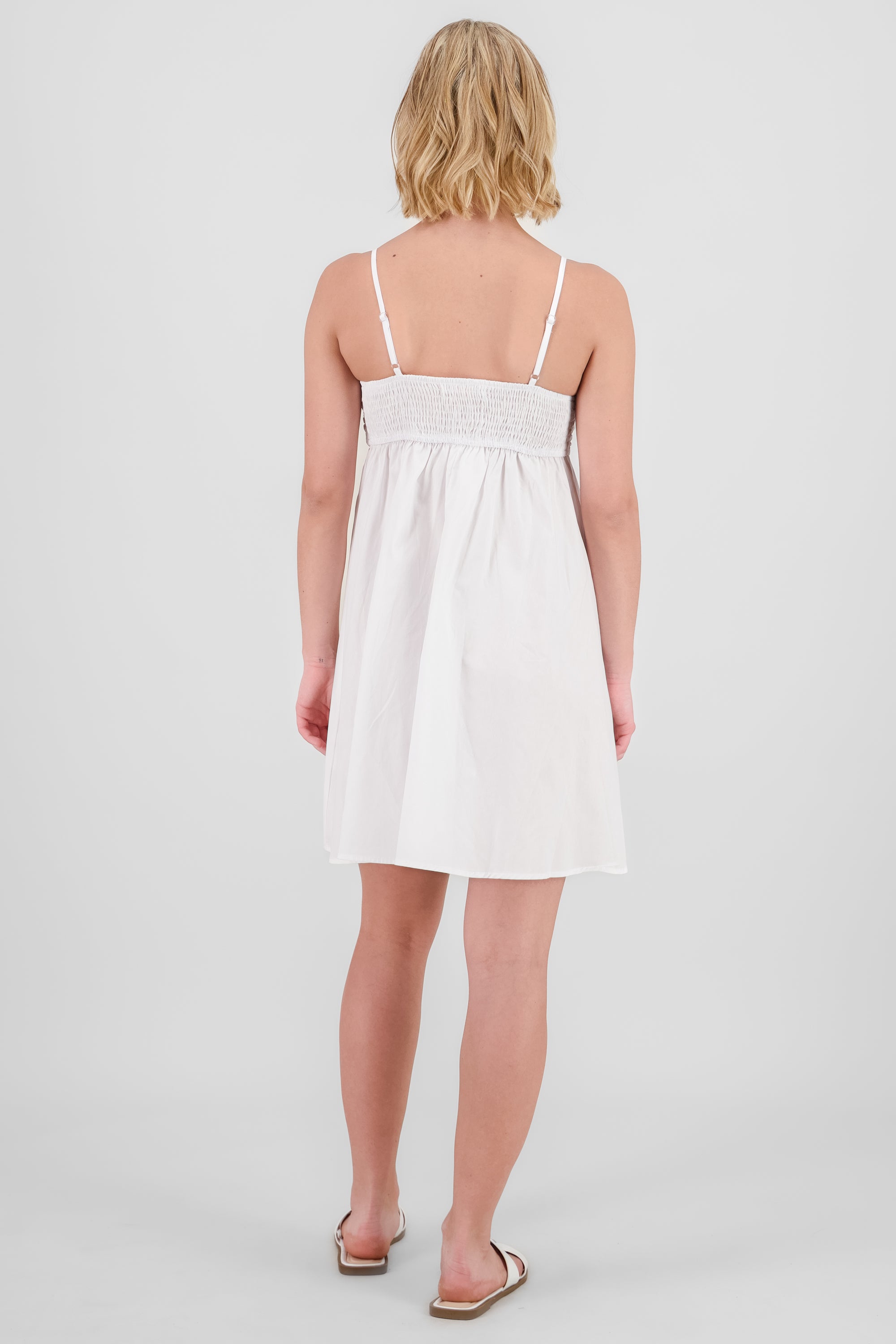 Lightweight Poplin Dress WHITE