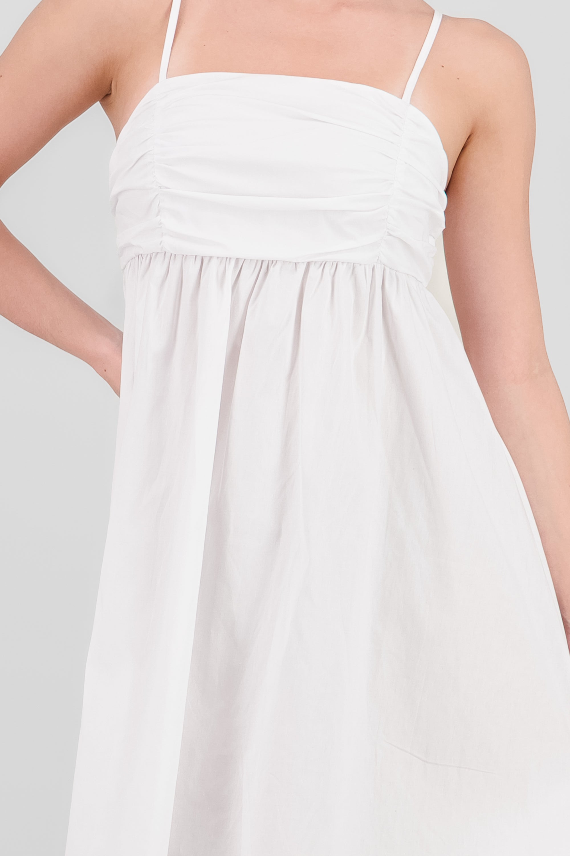 Lightweight Poplin Dress WHITE