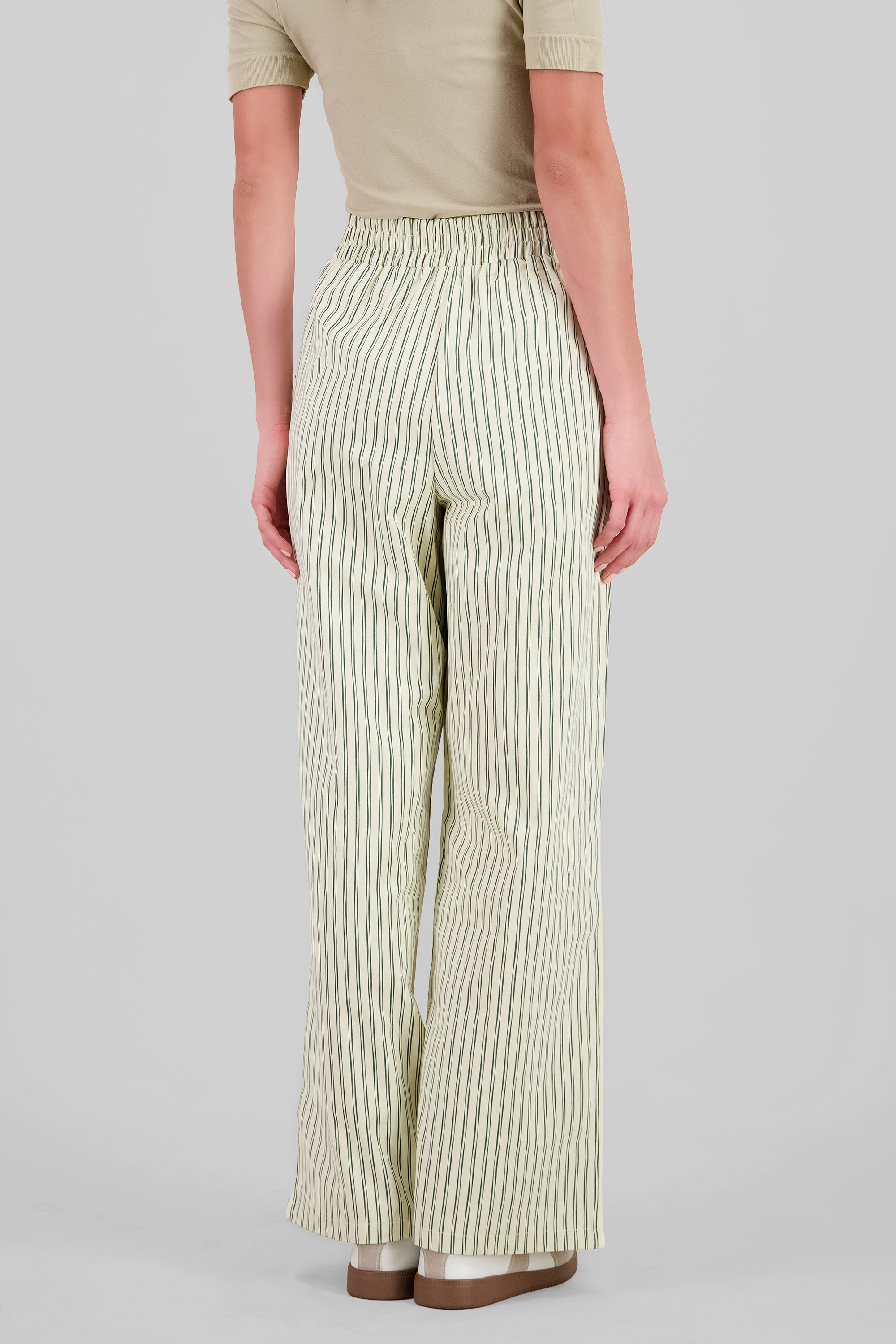 Wide Leg Striped Pants GREEN COMBO