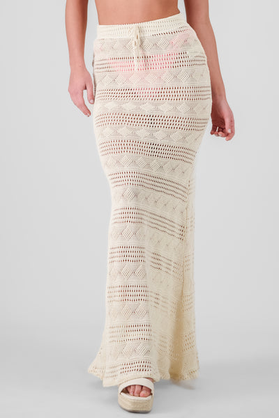 Crochet Maxi Skirt CREAM