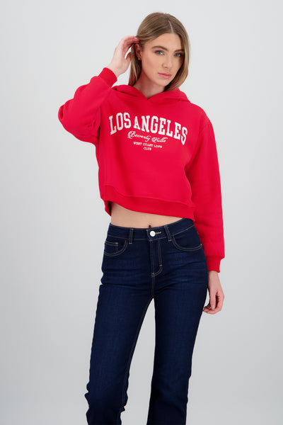 Los Angeles Print Sweatshirt RED