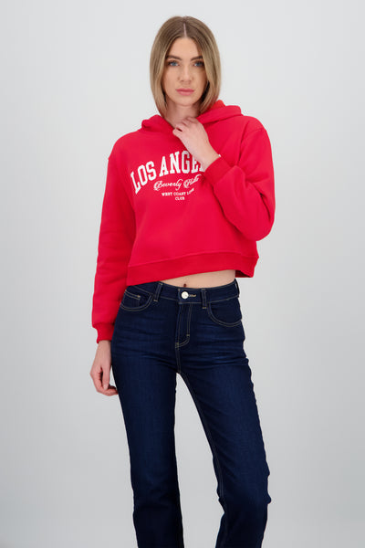 Los Angeles Print Sweatshirt RED