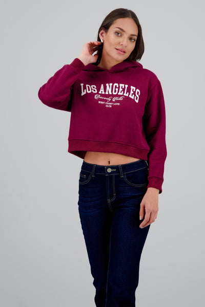 Los Angeles Print Sweatshirt RED