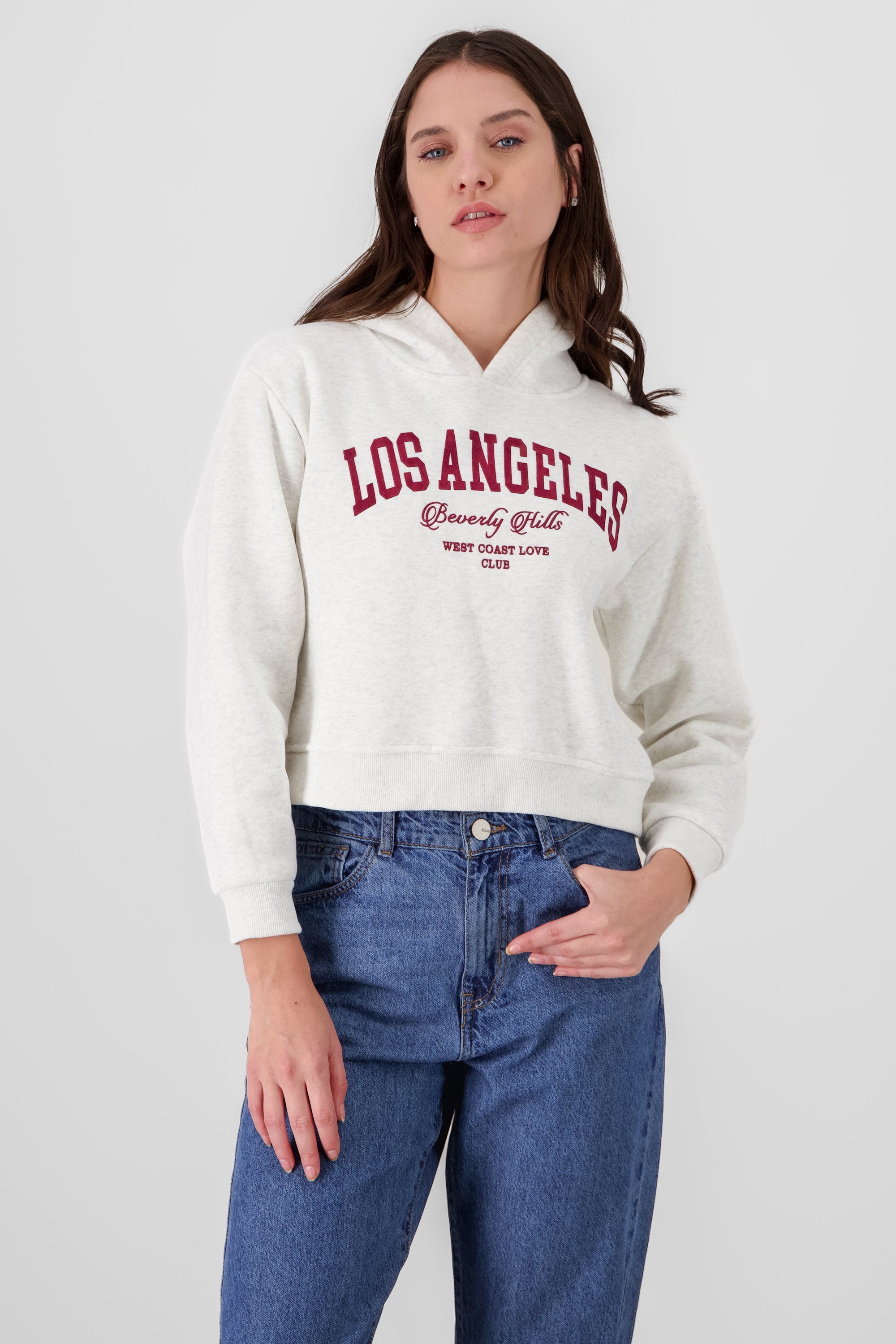 Los Angeles Print Sweatshirt RED COMBO