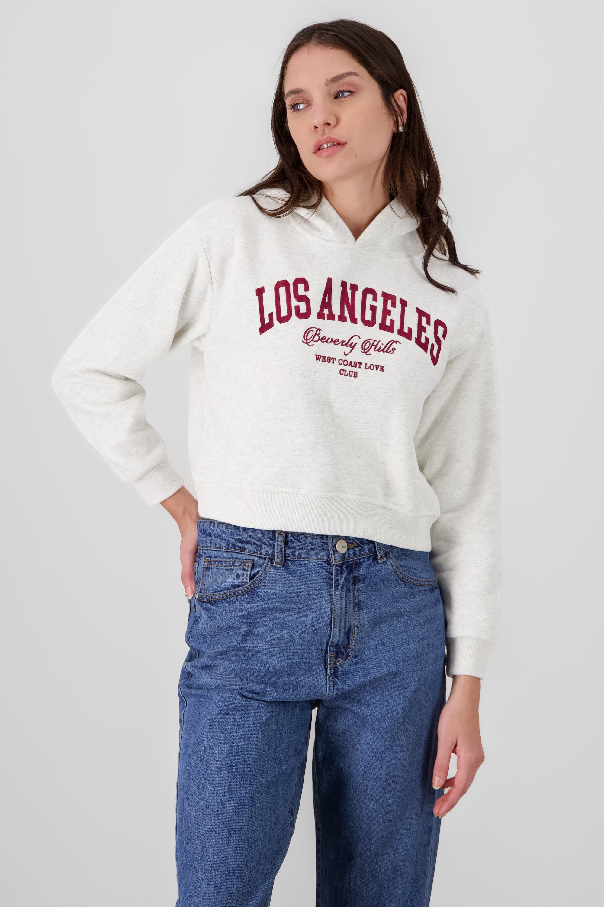 Los Angeles Print Sweatshirt RED COMBO