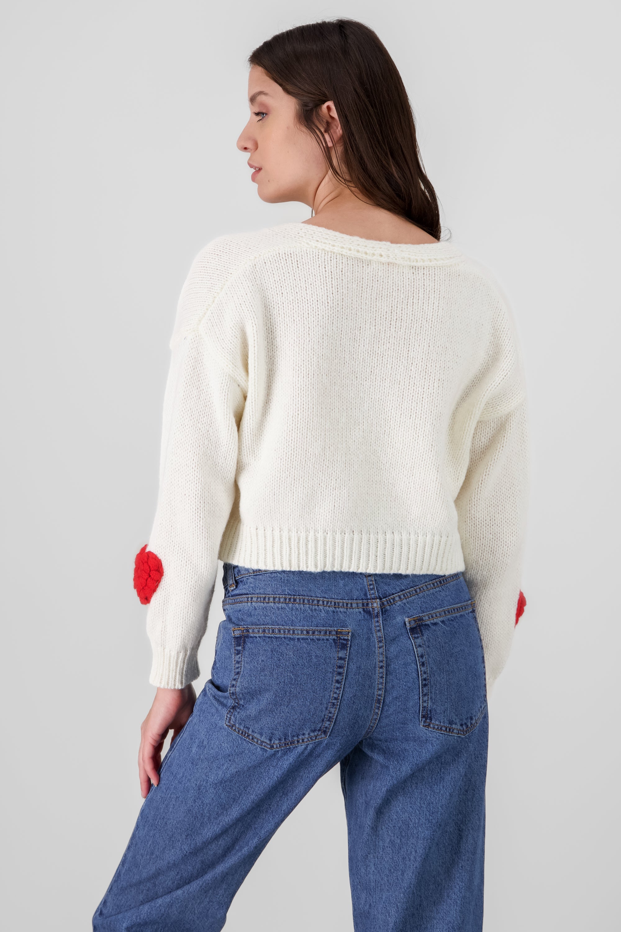 Heart Sweater WHITE COMBO