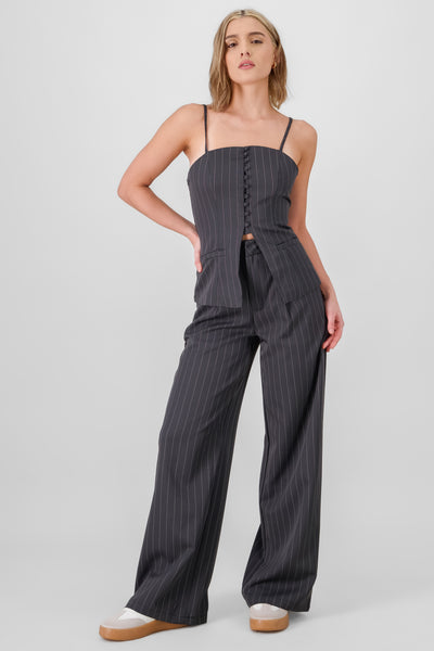 Striped Tailored Pants GRAY COMBO