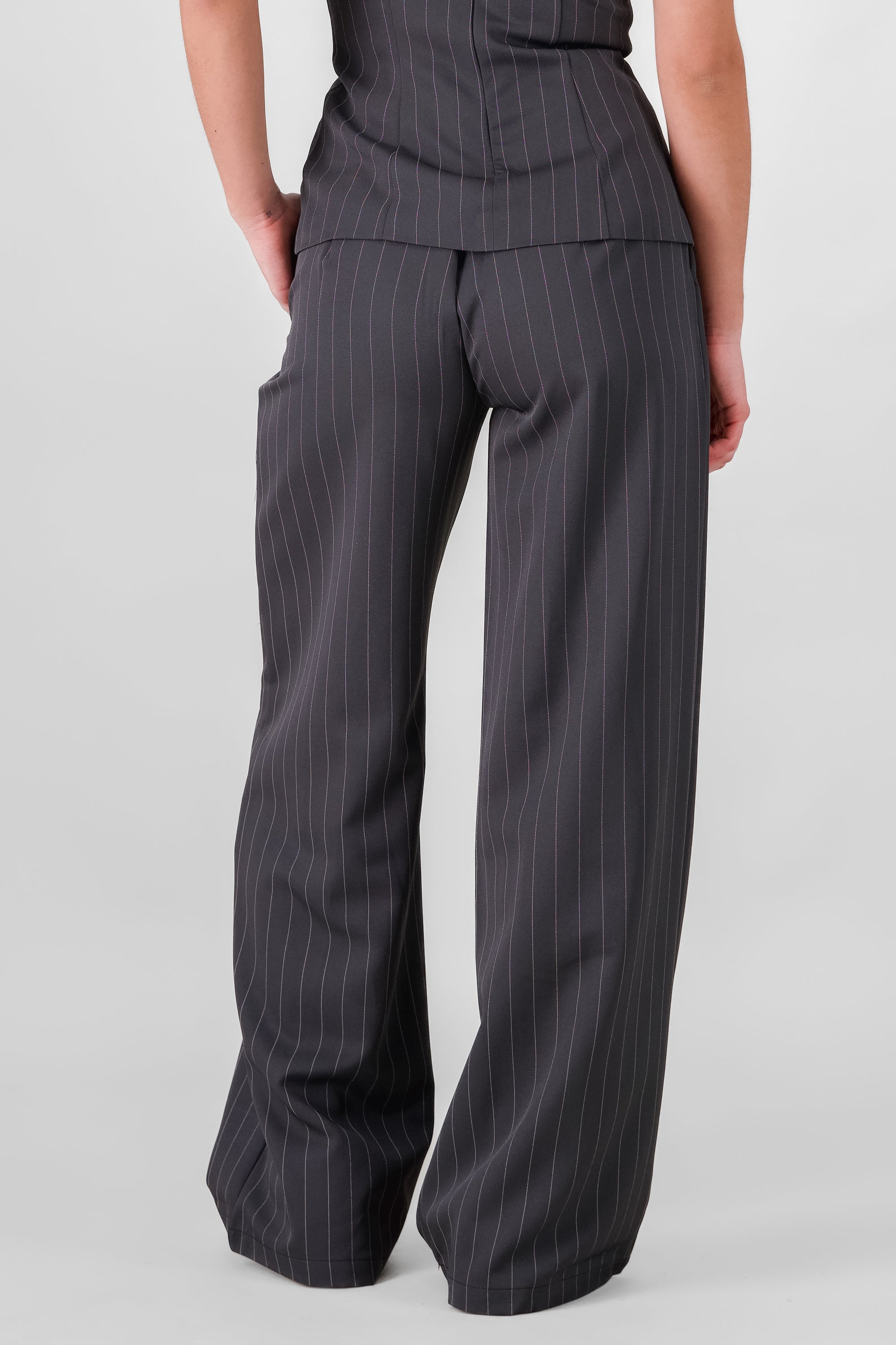 Striped Tailored Pants GRAY COMBO