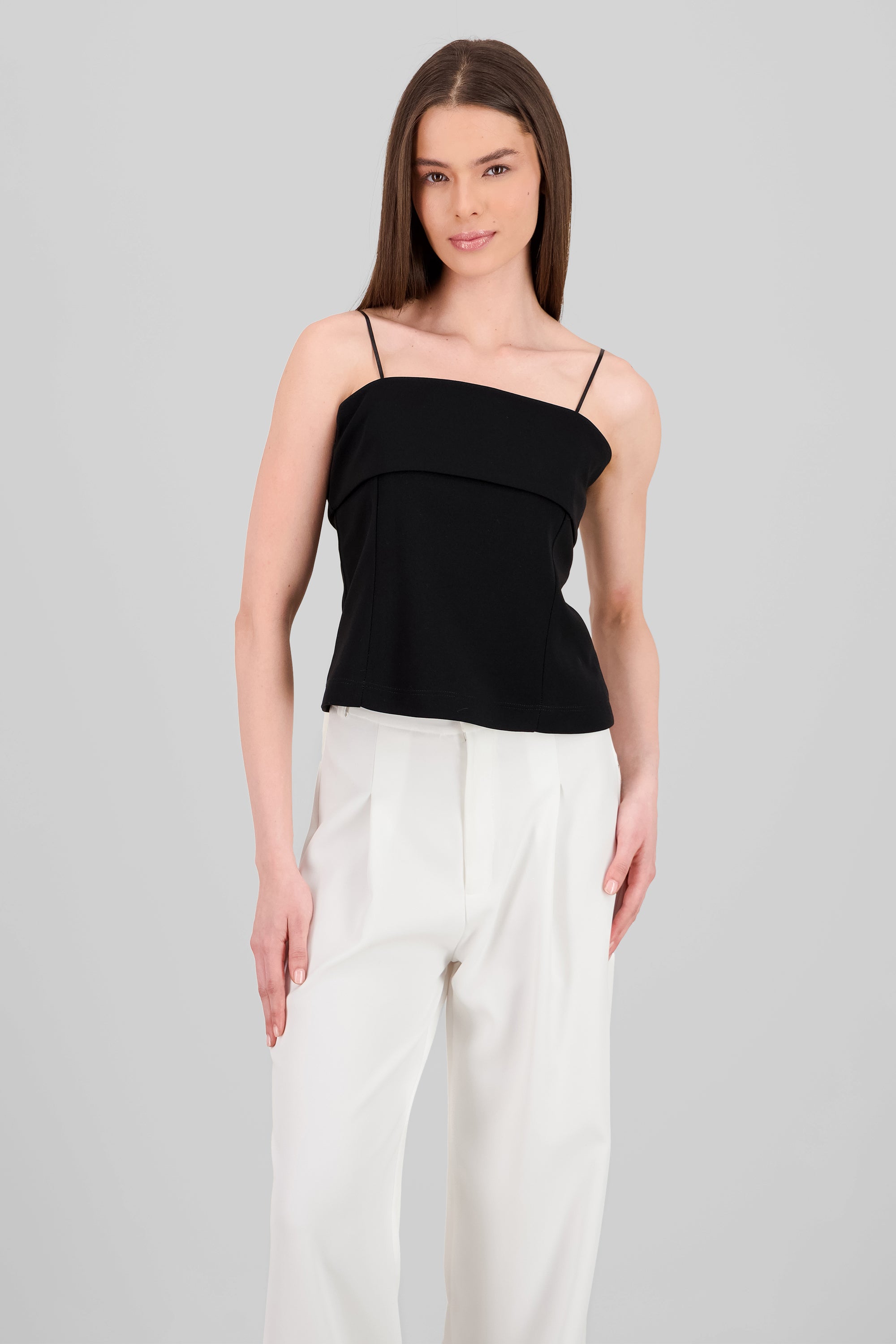 Fold-Over Tube Top BLACK