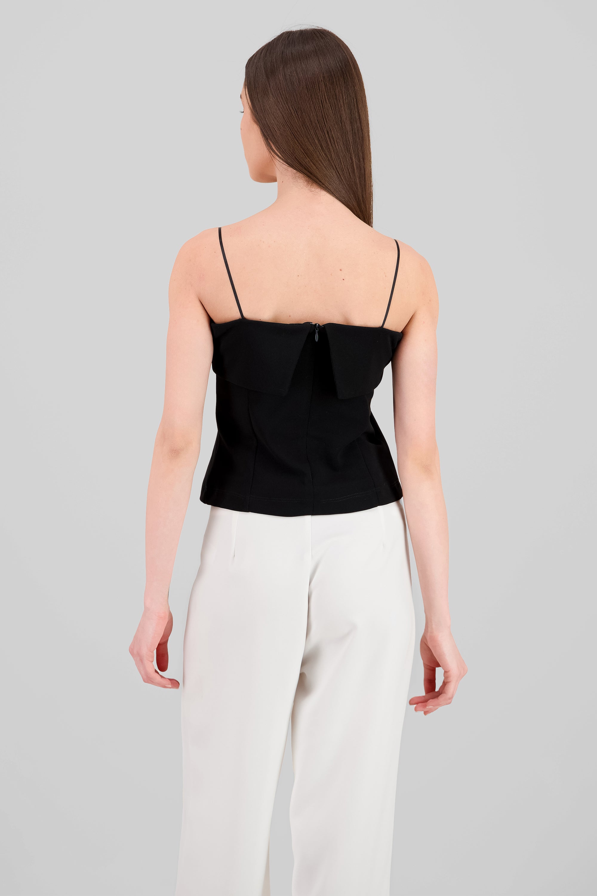 Fold-Over Tube Top BLACK