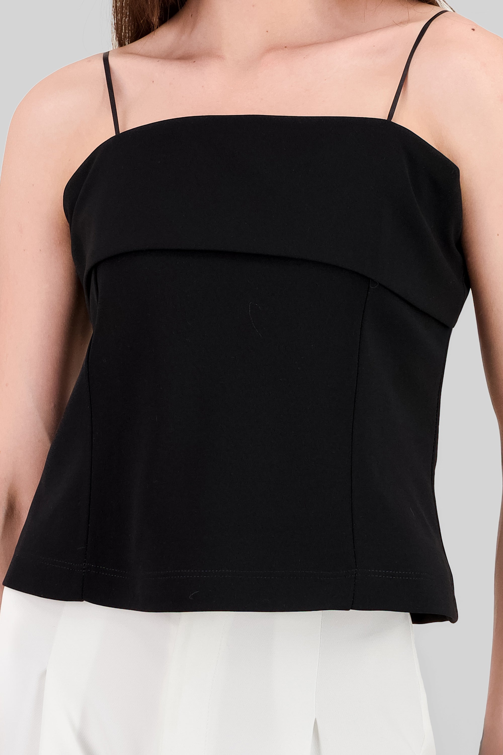 Fold-Over Tube Top BLACK