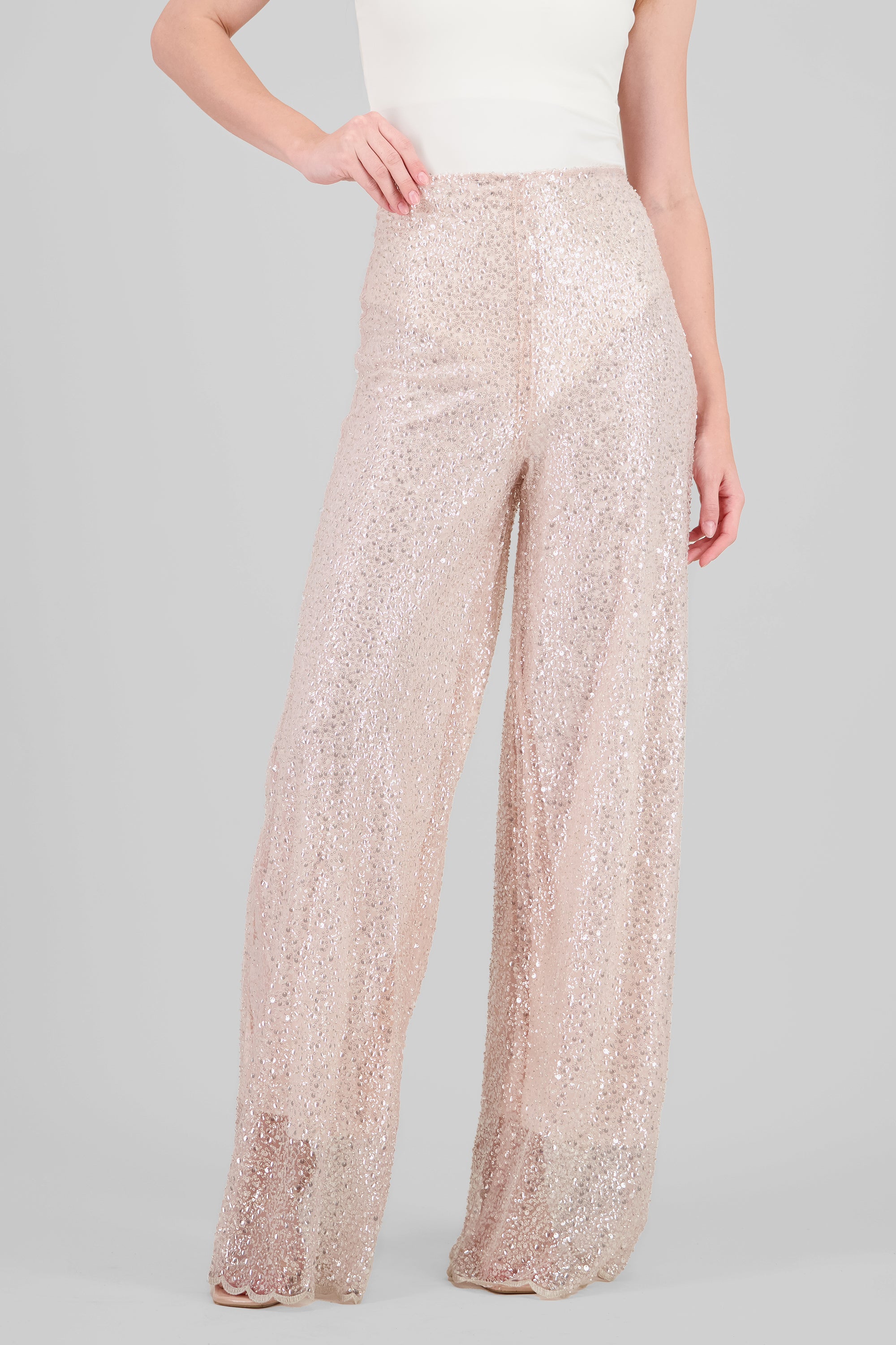 Sequin Pants NUDE