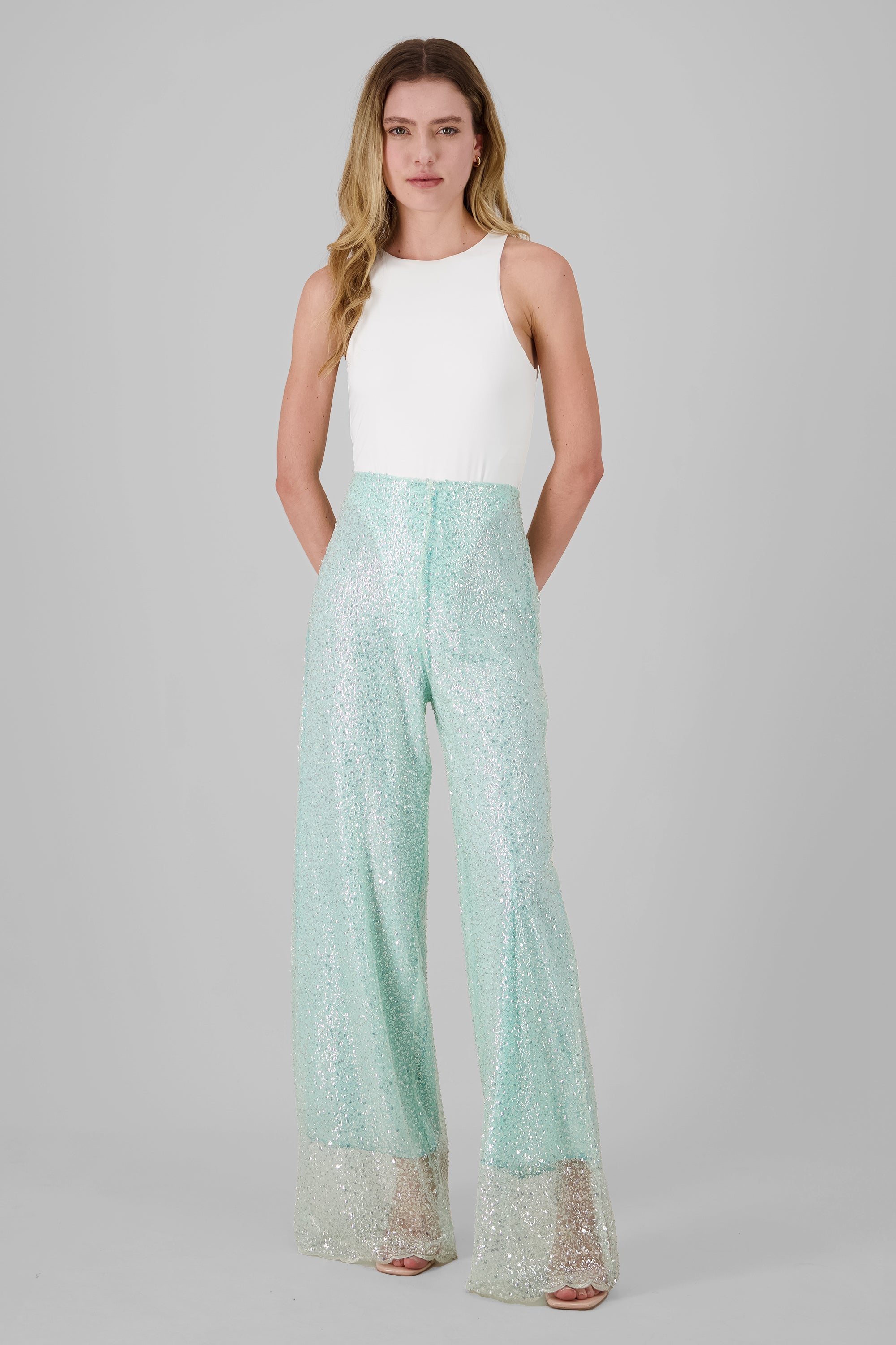 Sequin Pants TURQUOISE