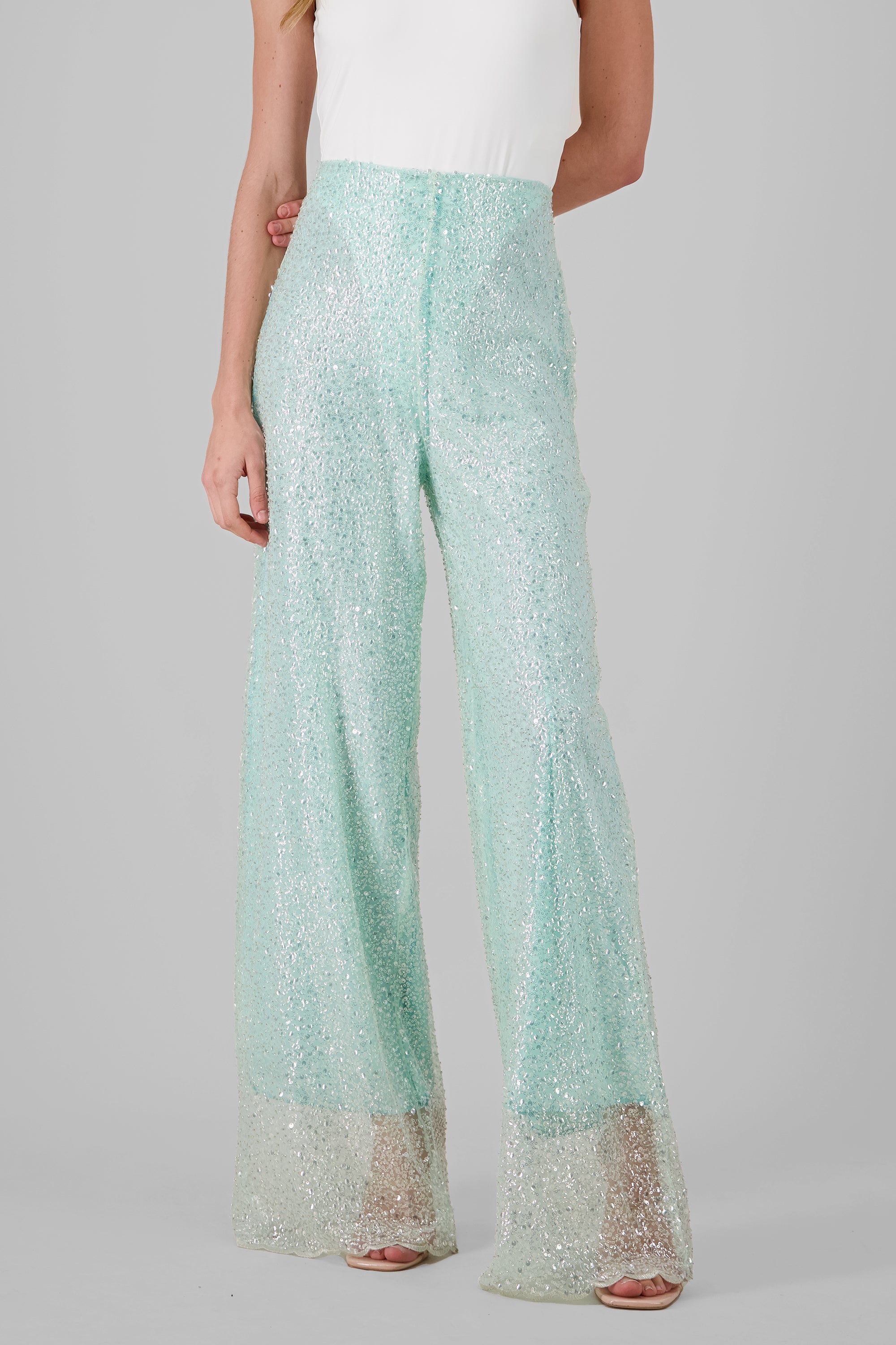 Sequin Pants TURQUOISE