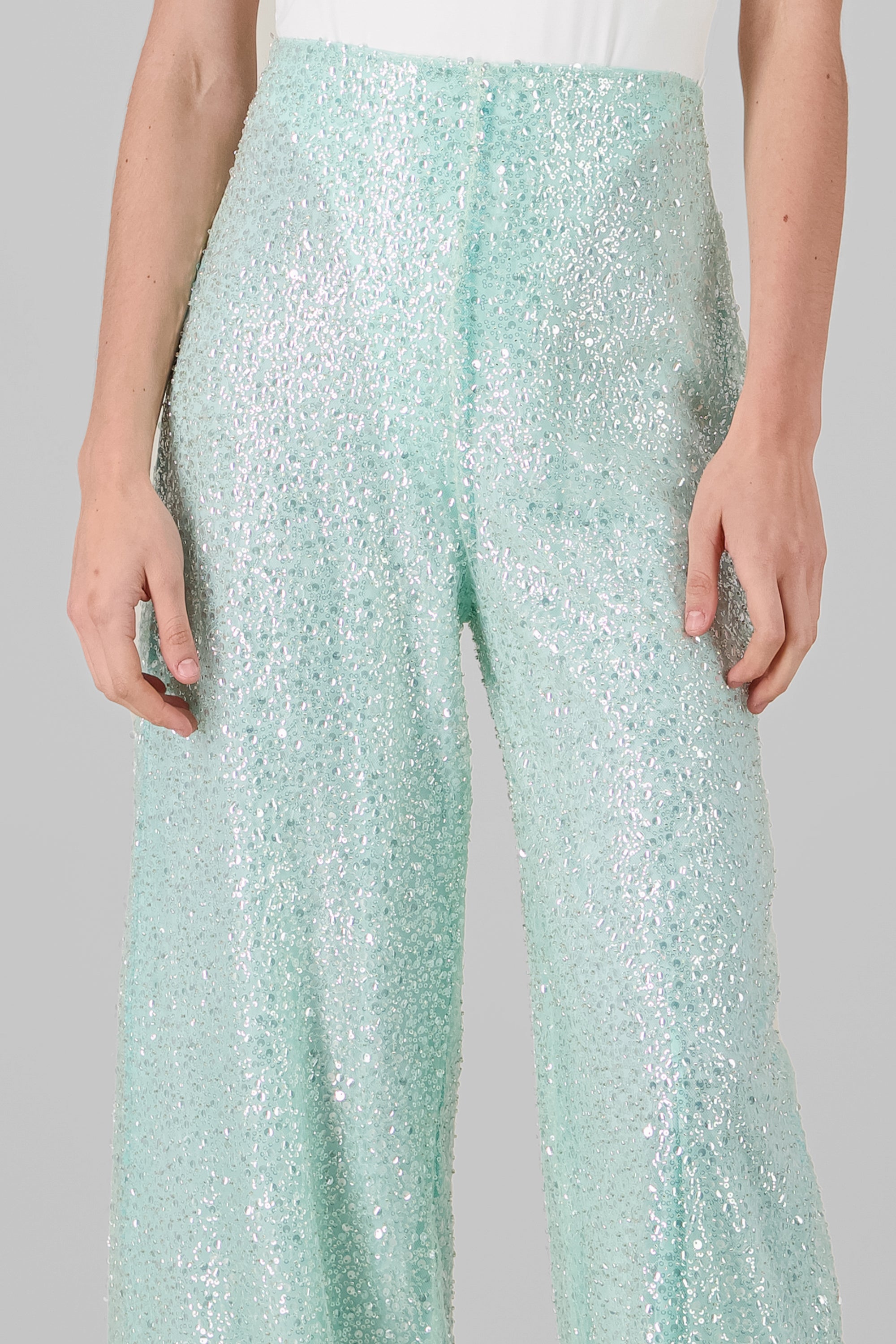 Sequin Pants TURQUOISE