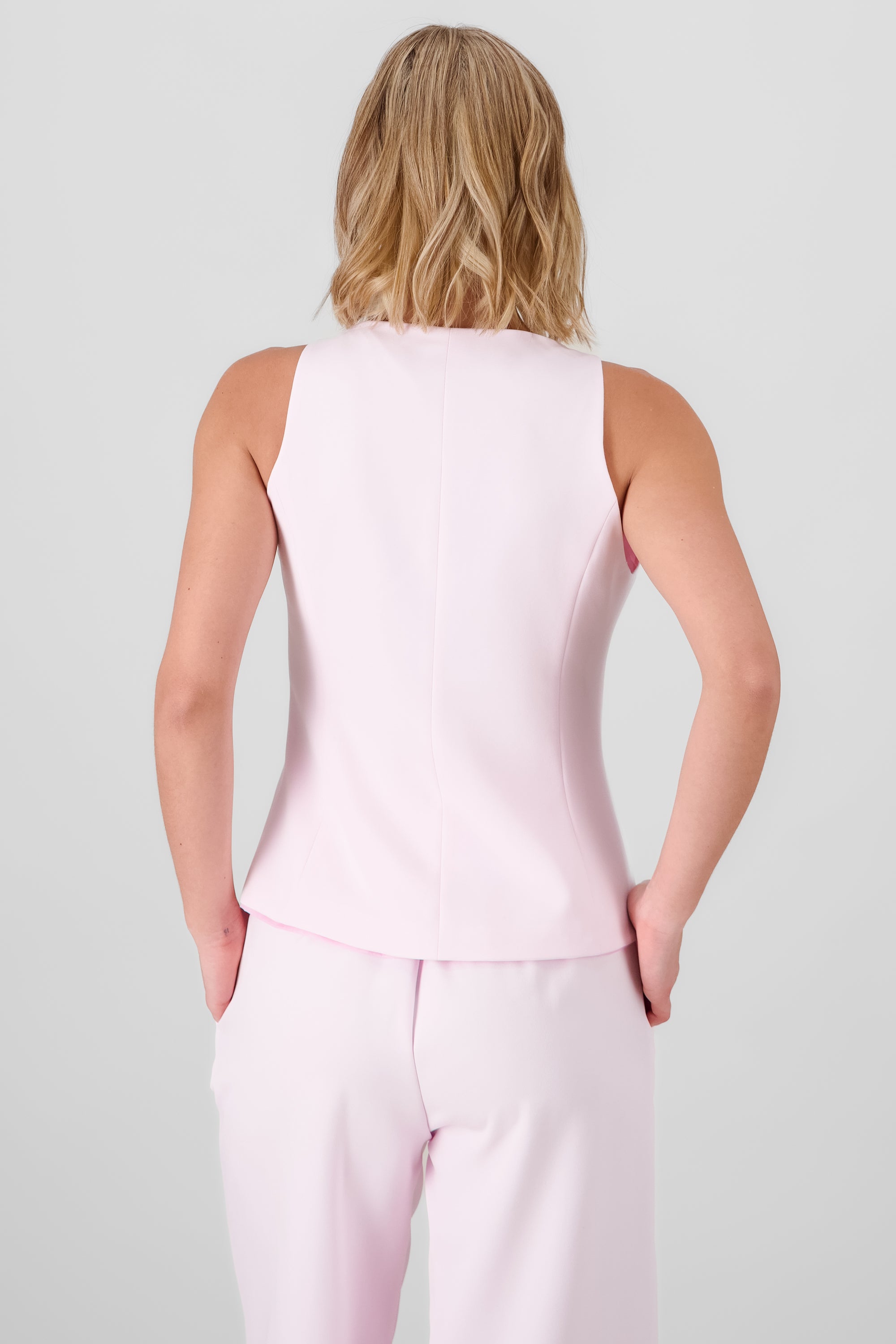 Bow Detail  Vest PASTEL PINK