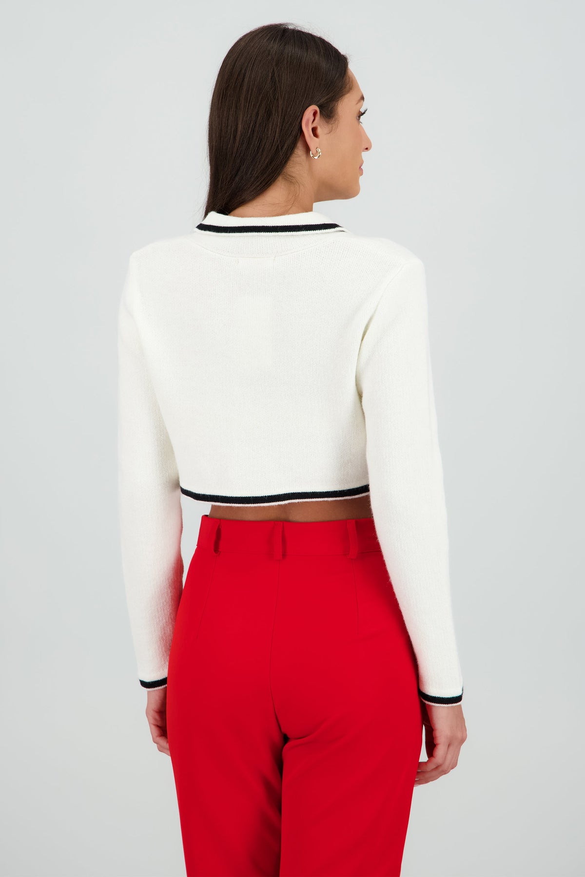 Contrast Crop Sweater