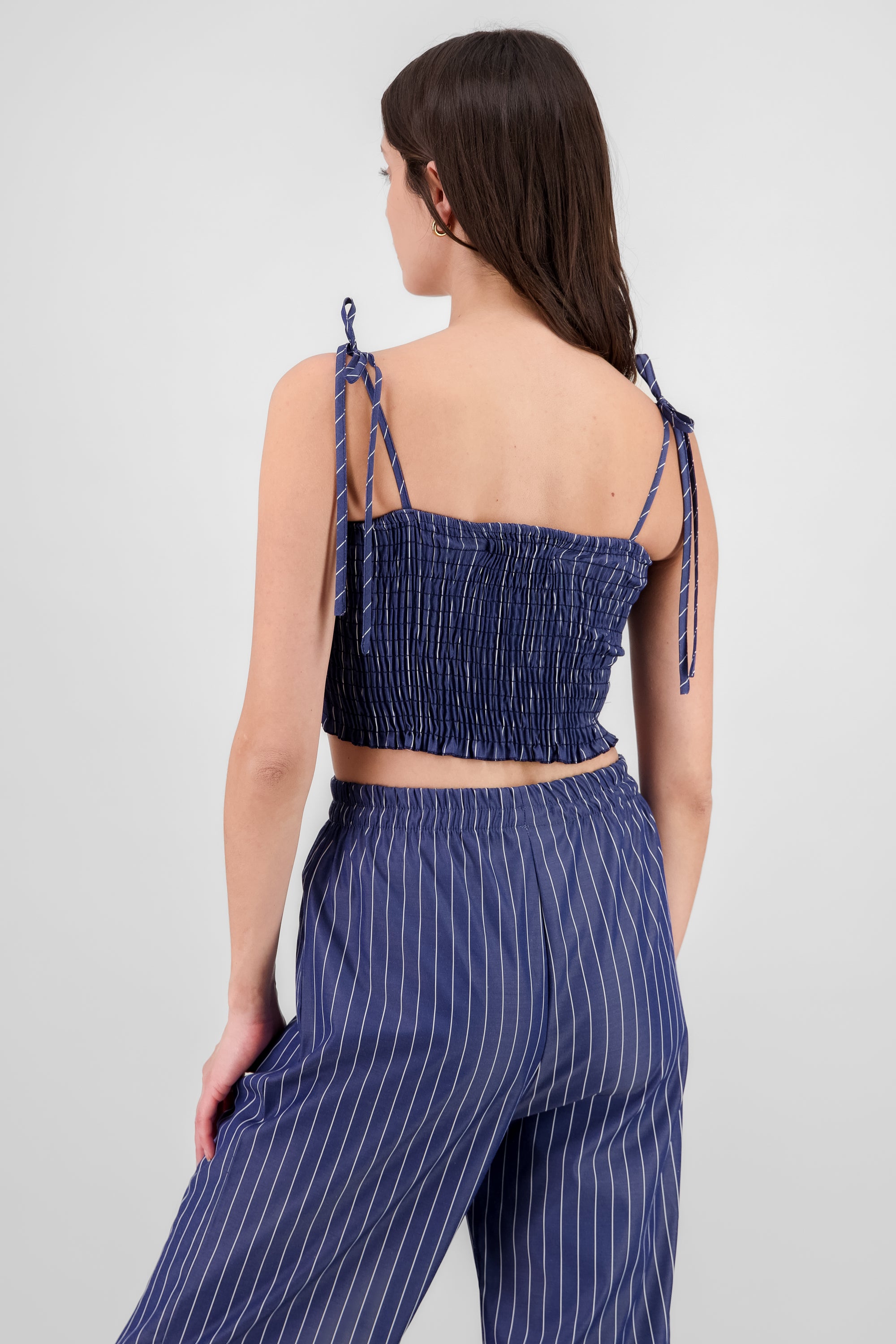 Striped Smock Top BLUE COMBO