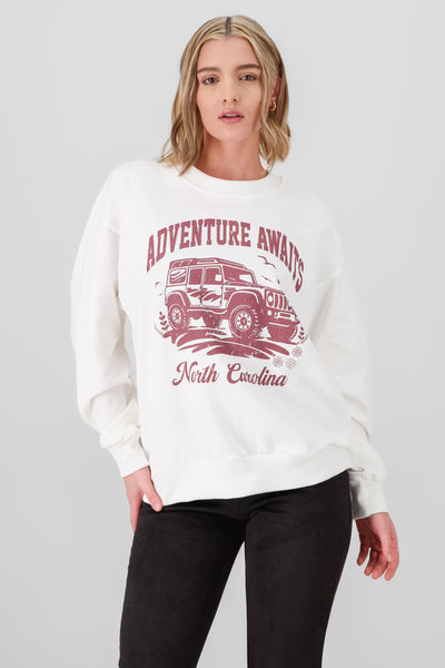 North Carolina Print Sweatshirt WHITE