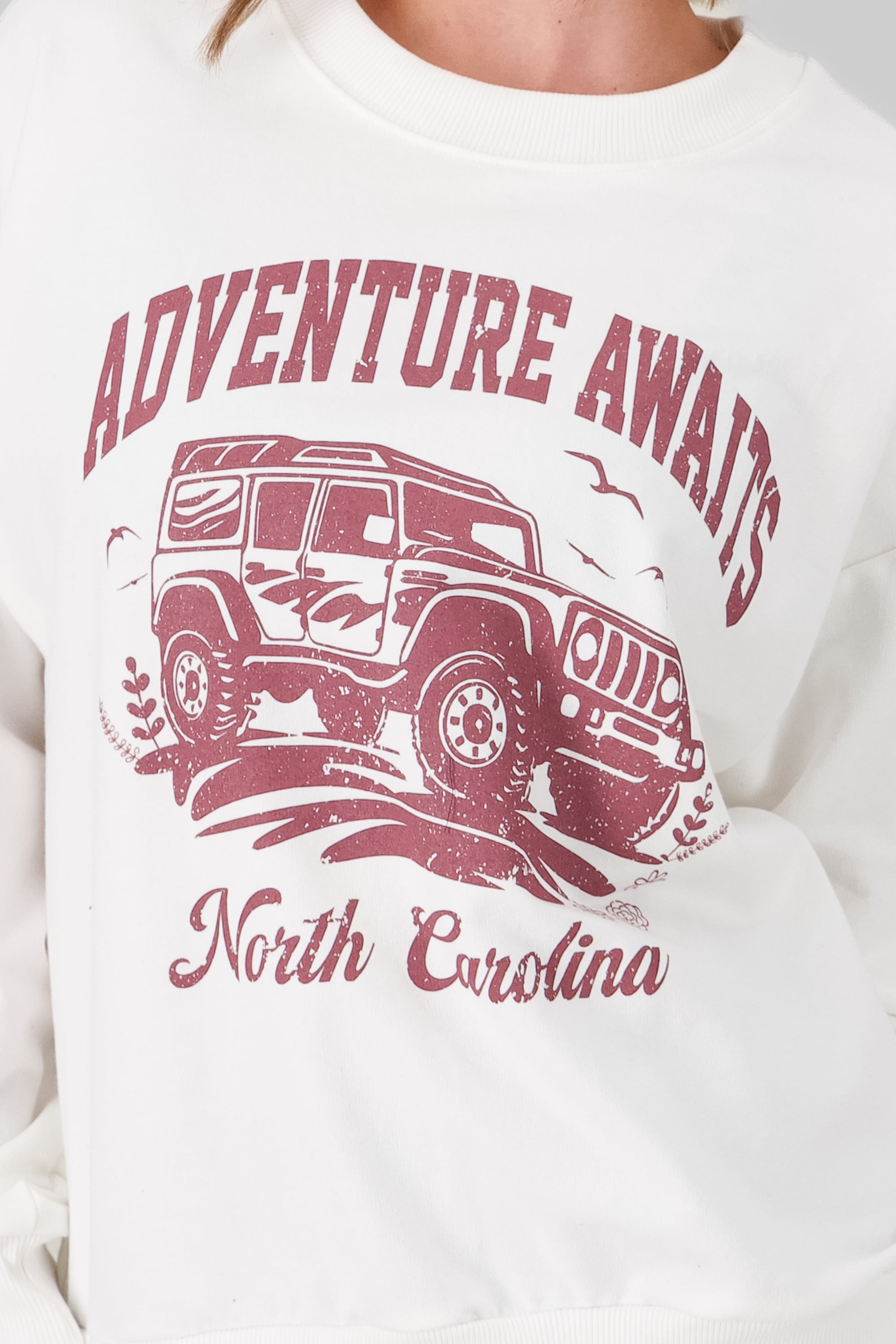 North Carolina Print Sweatshirt WHITE