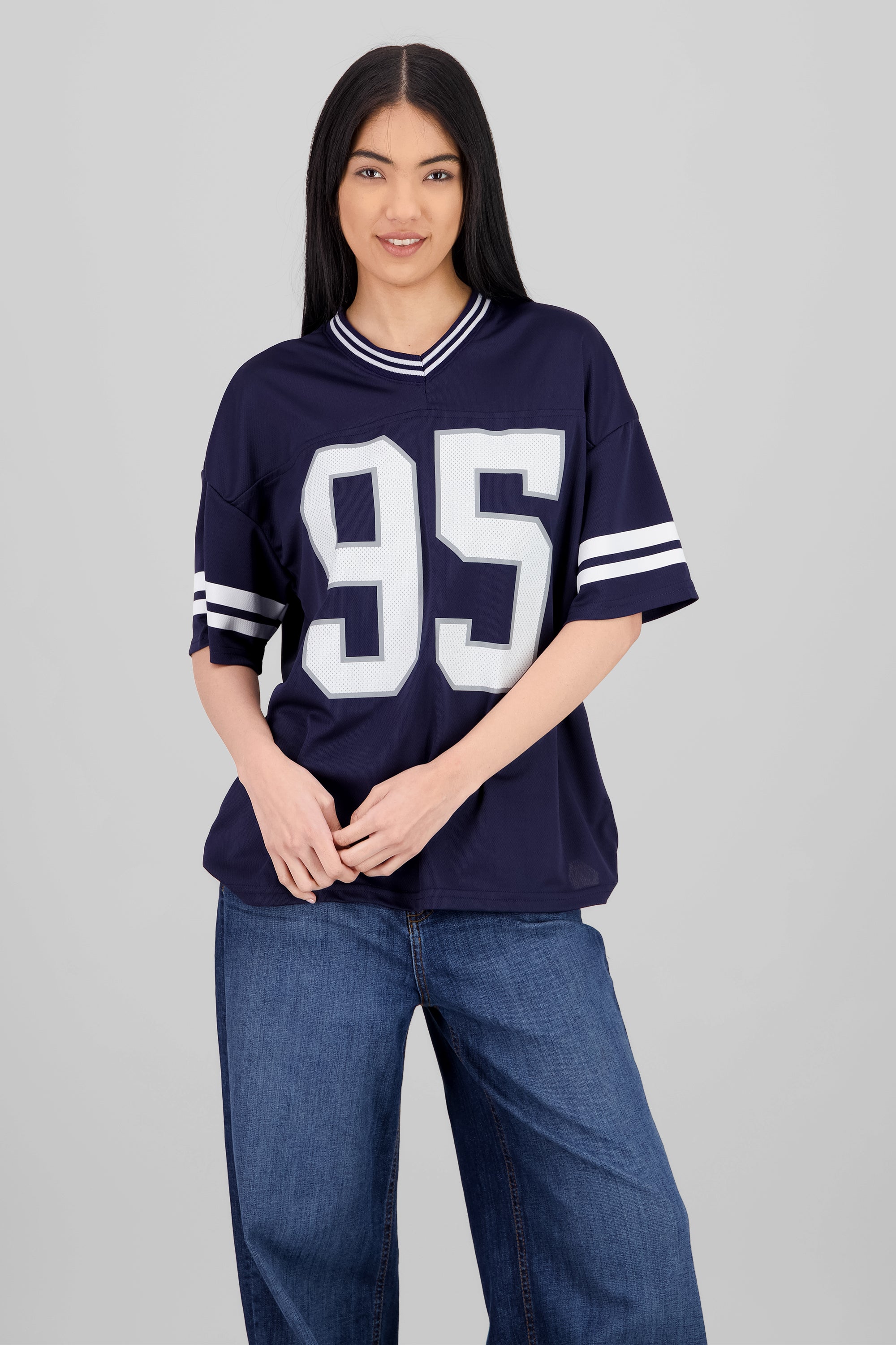 Sports  T Shirt with Number Print NAVY