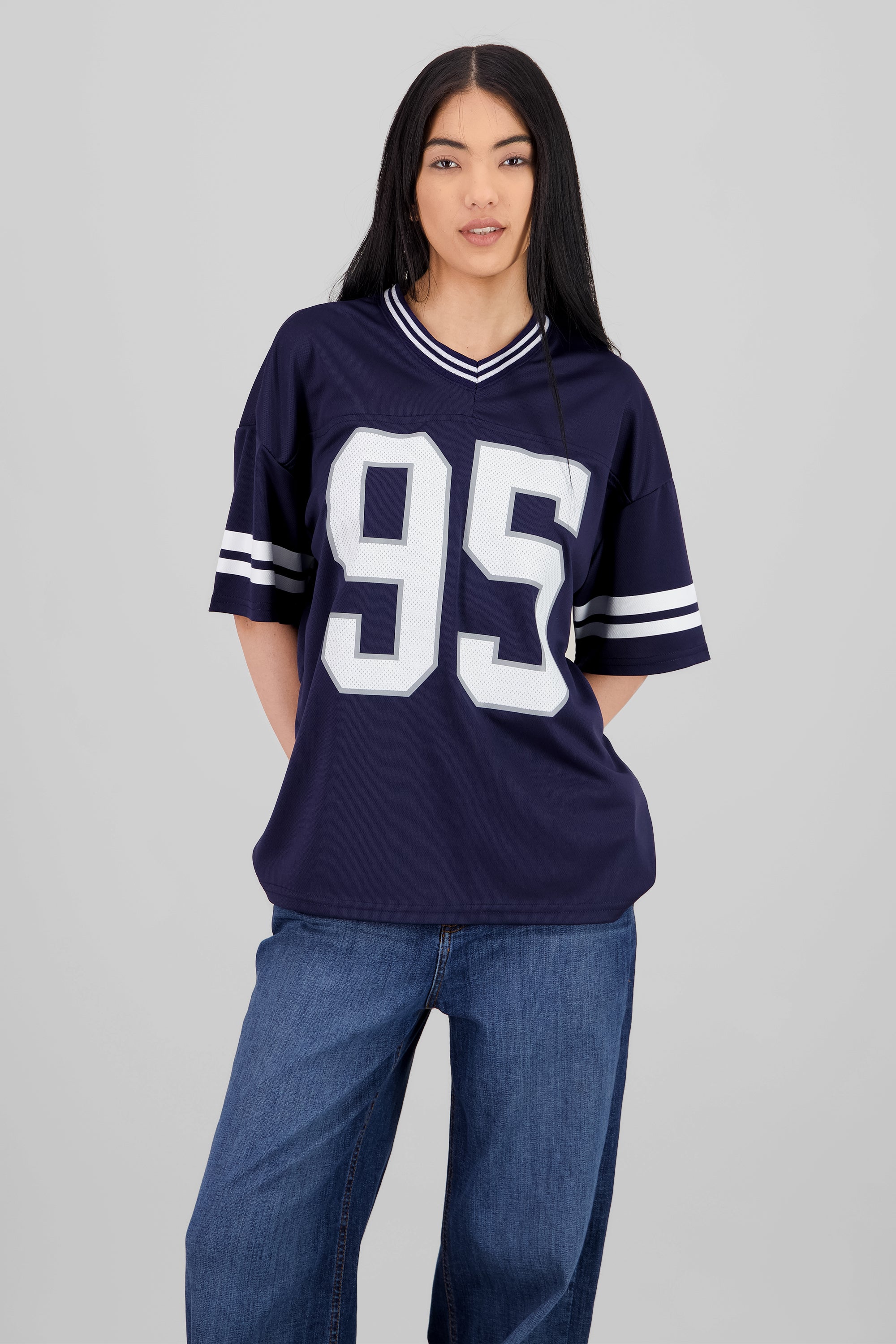 Sports  T Shirt with Number Print NAVY