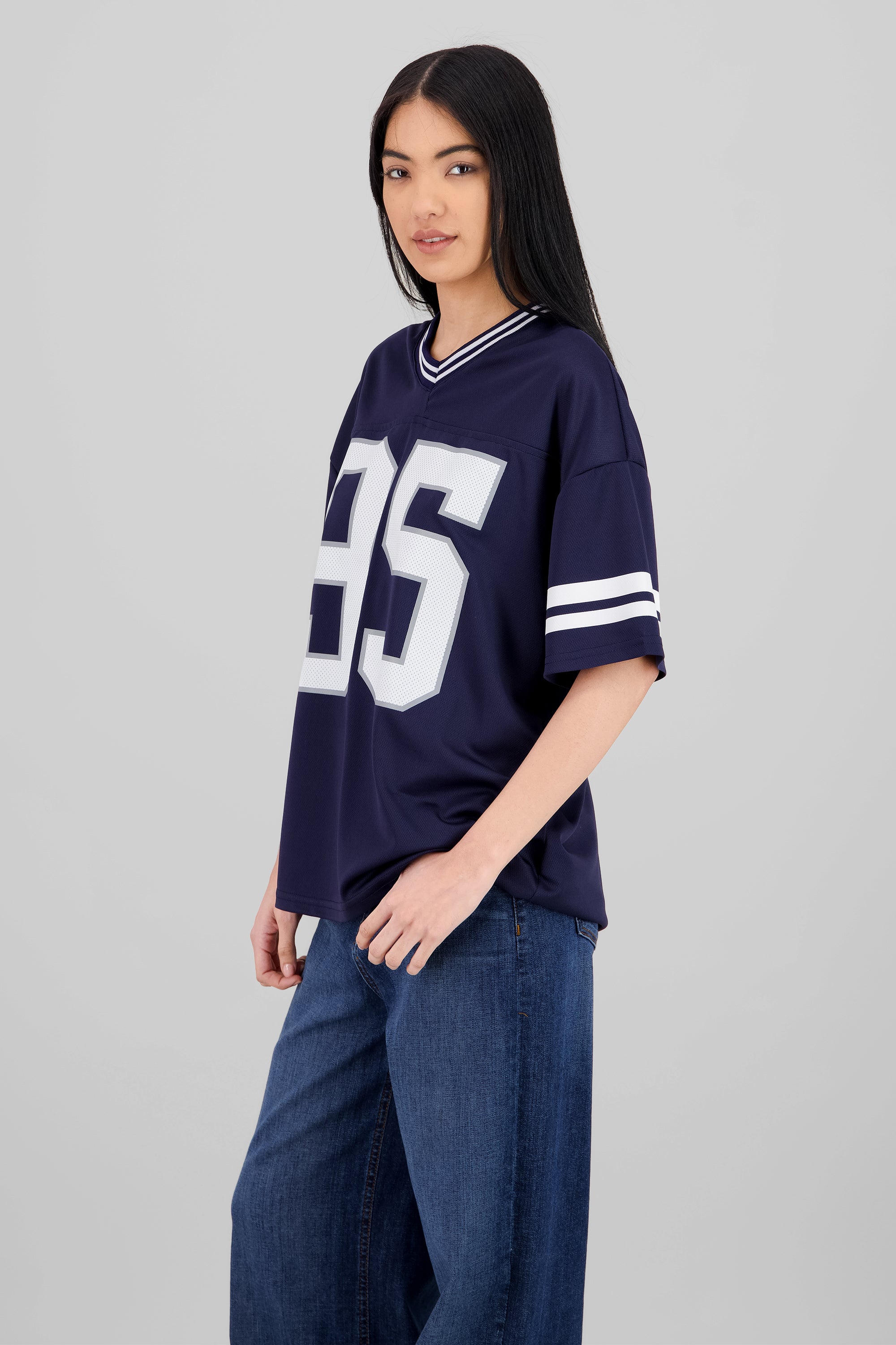 Sports  T Shirt with Number Print NAVY