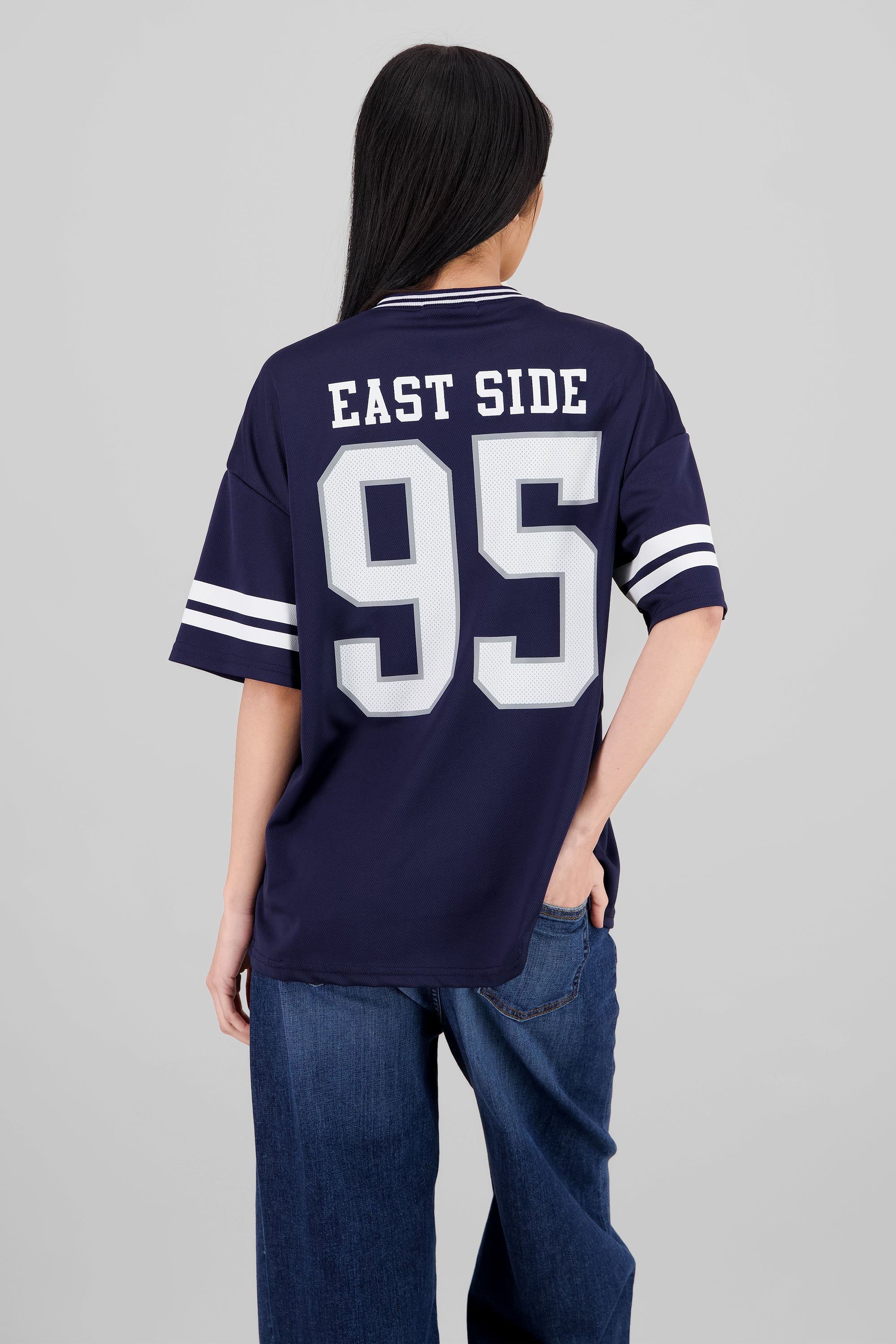 Sports  T Shirt with Number Print NAVY