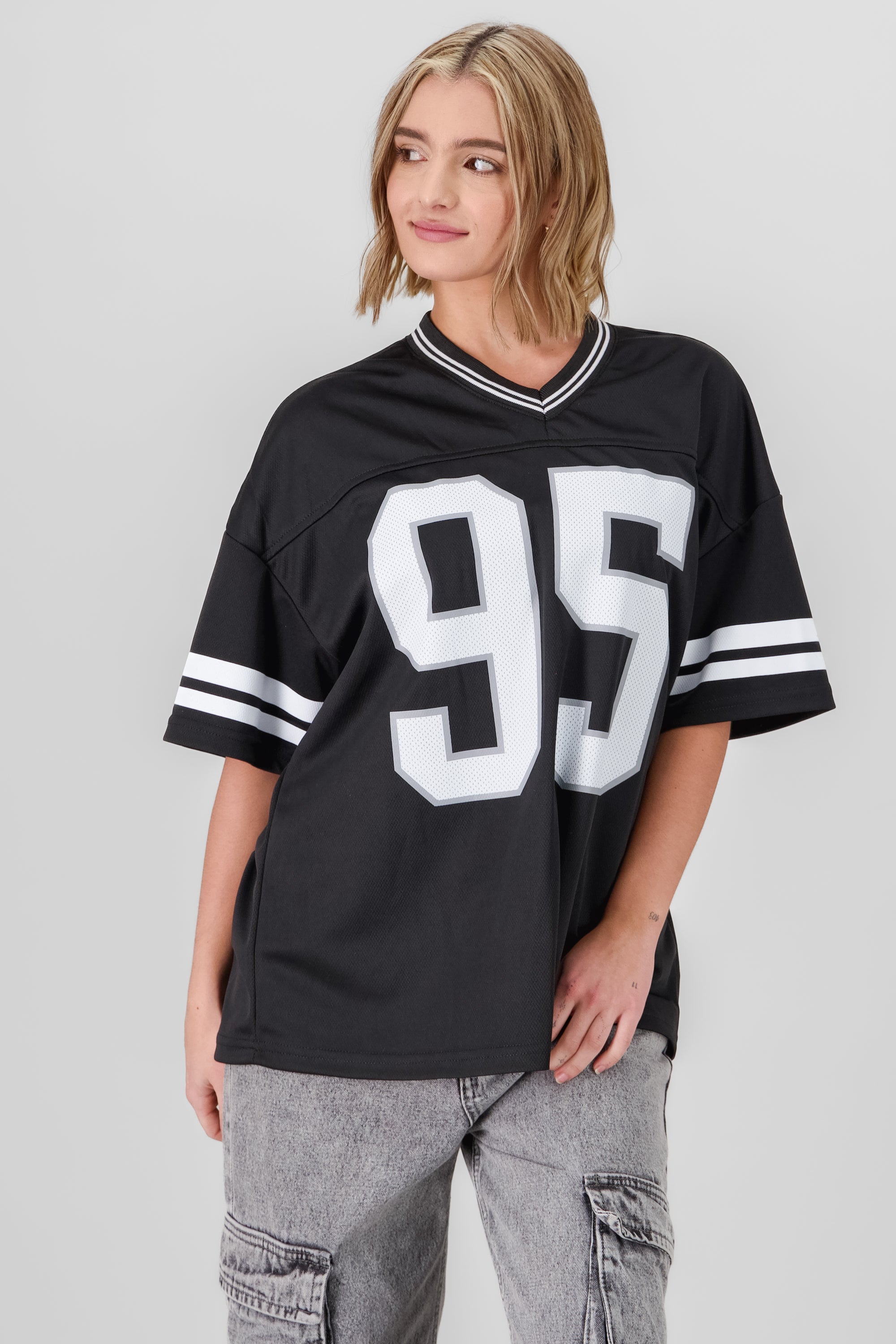 Sports  T Shirt with Number Print BLACK COMBO