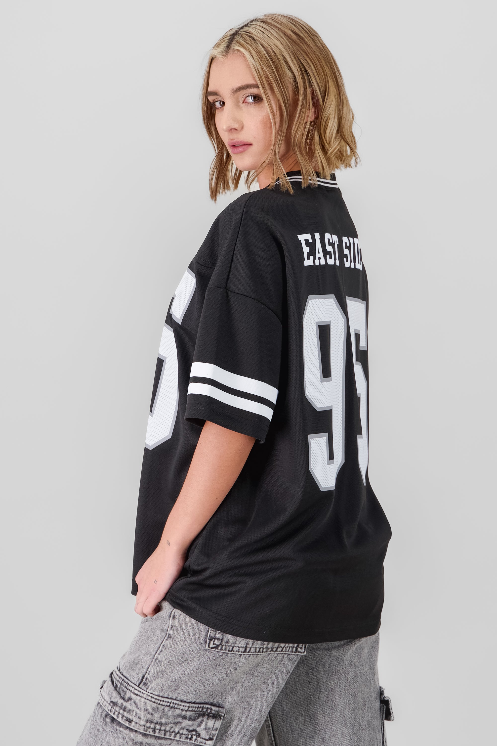 Sports  T Shirt with Number Print BLACK COMBO