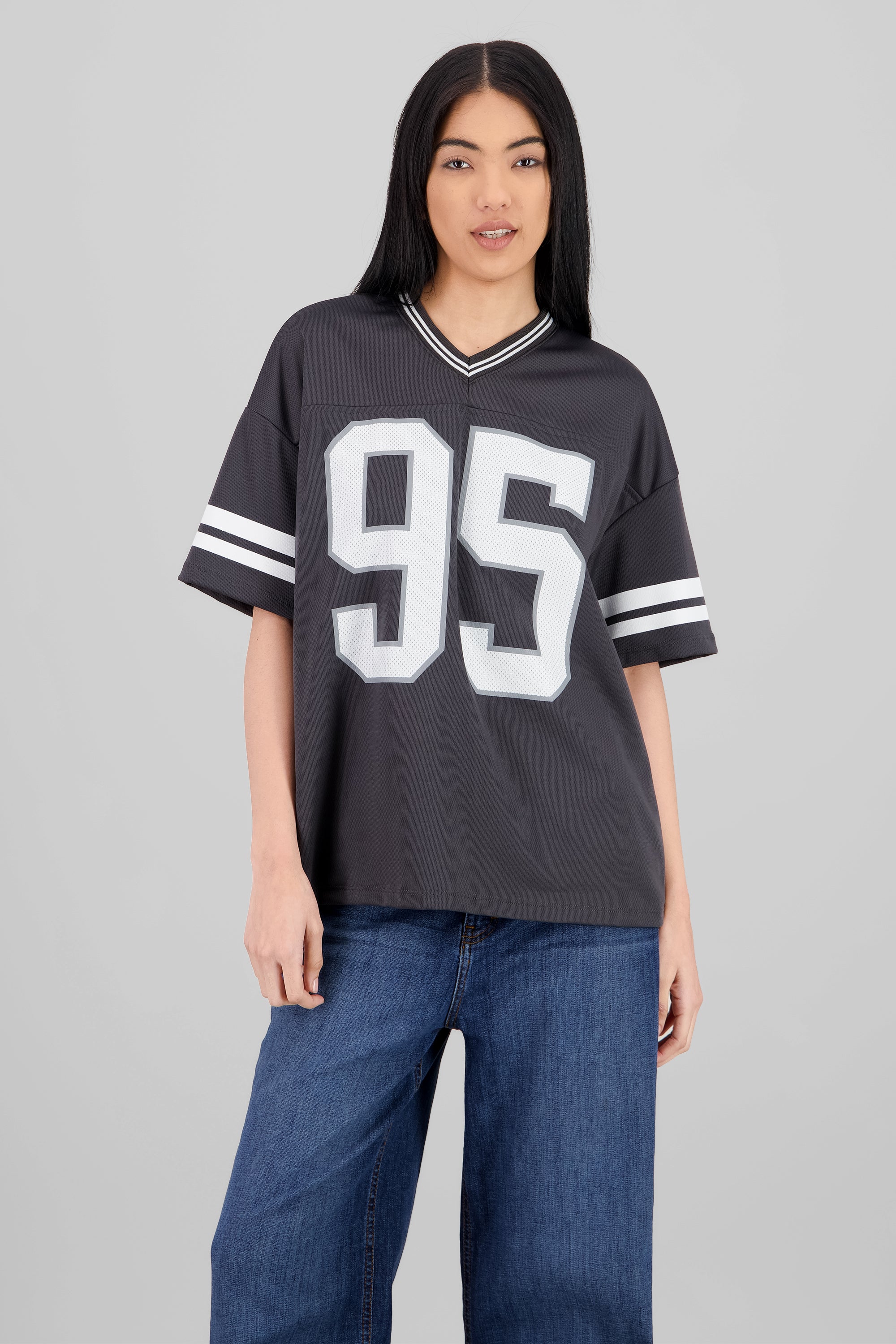 Sports  T Shirt with Number Print DARK GRAY