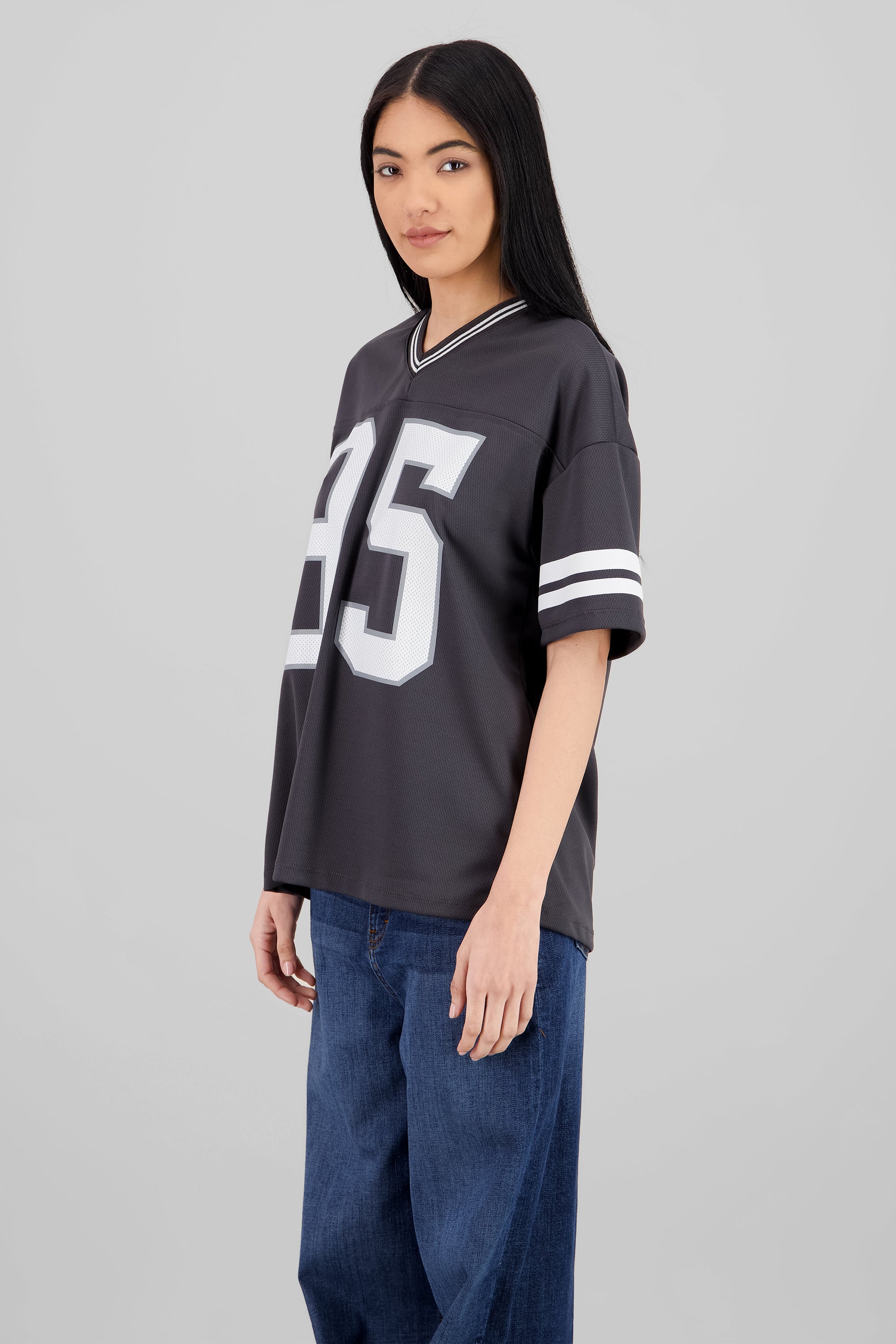 Sports  T Shirt with Number Print DARK GRAY