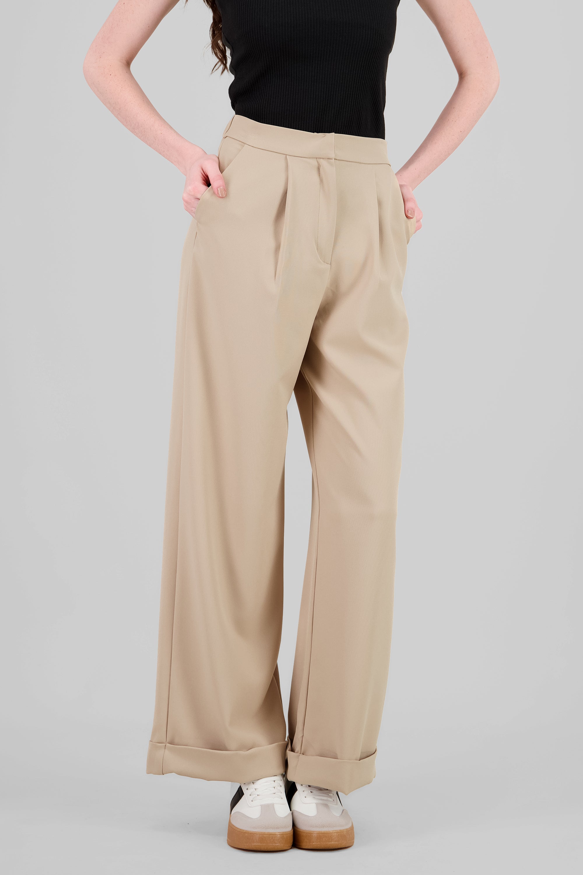 Valencian Pleated Pants SAND