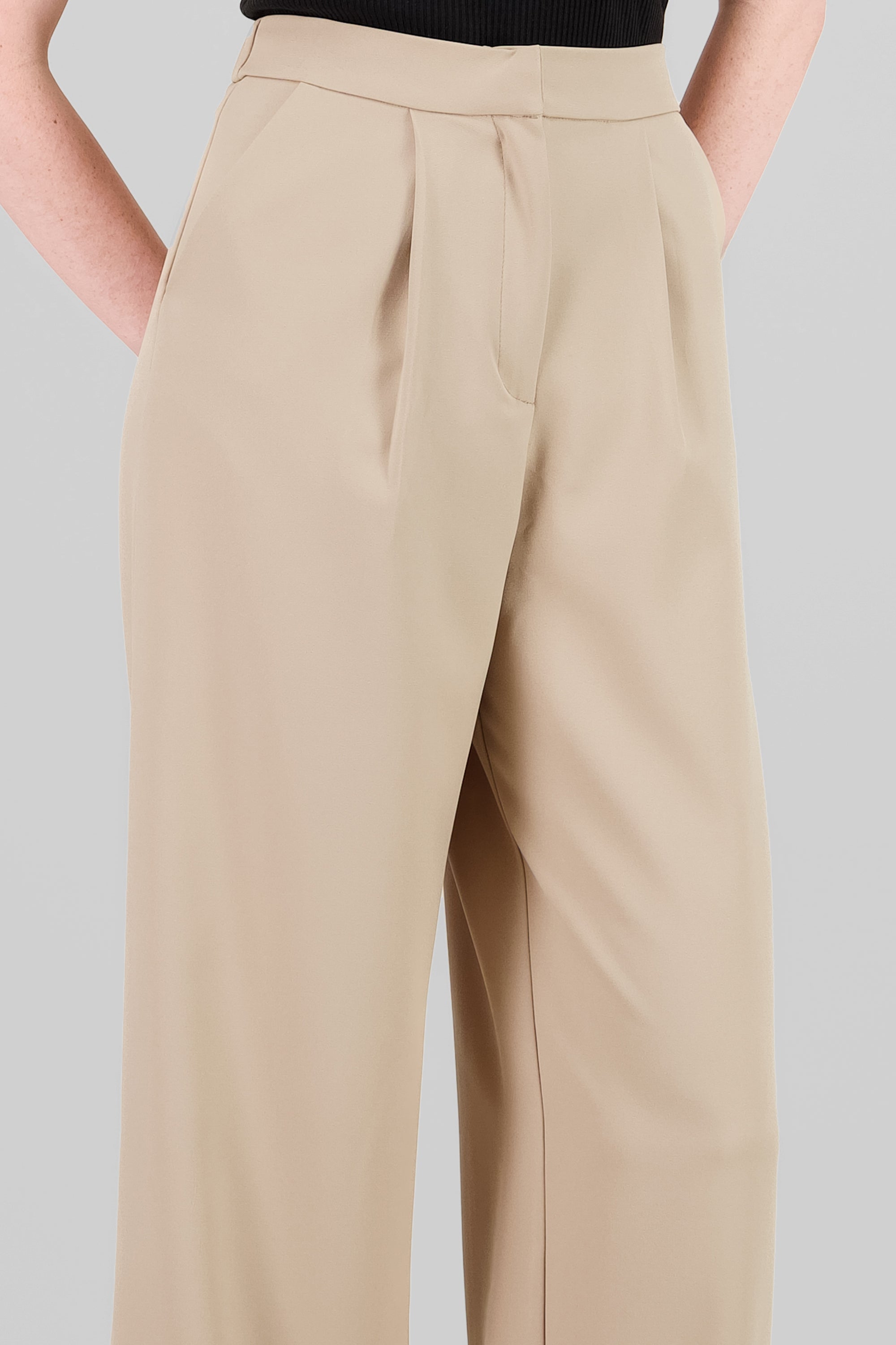 Valencian Pleated Pants SAND